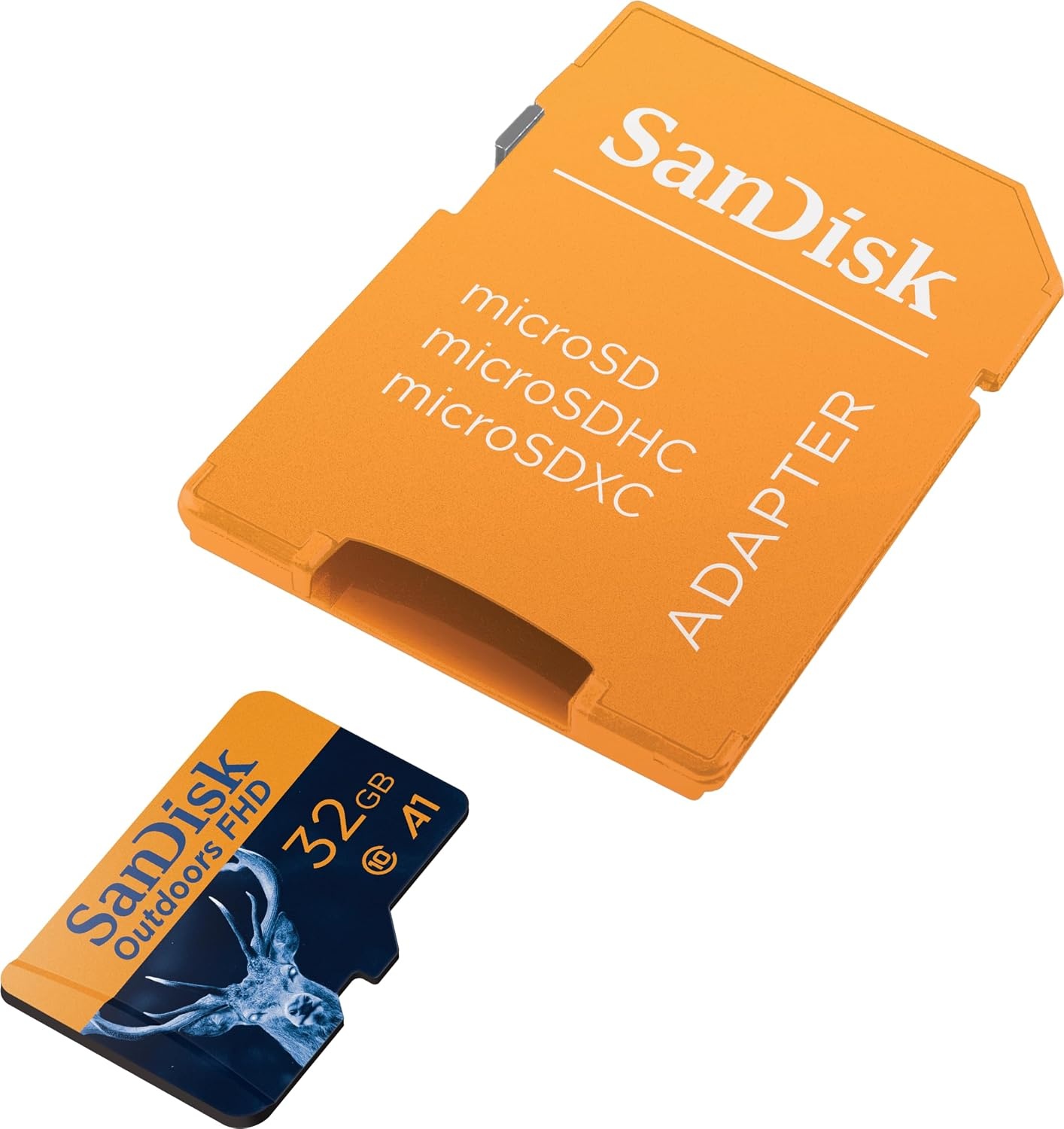 image:imageSANDISK 128GB 2Pack Outdoors FHD microSDXC UHSI Memory Card 2x128GB with SD Adapter Up to 150MBs Full HD C10 U1 V10 A1 Trail Camera Micro SD Card SDSQUBC128GGN6VT32GB 2Pack