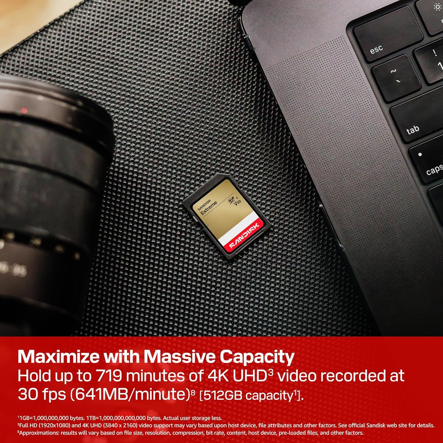 image:imageSANDISK 128GB Extreme SDXC UHSI Memory Card C10 U3 V30 4K UHD SD Card SDSDXVA128GGNCINNew Version