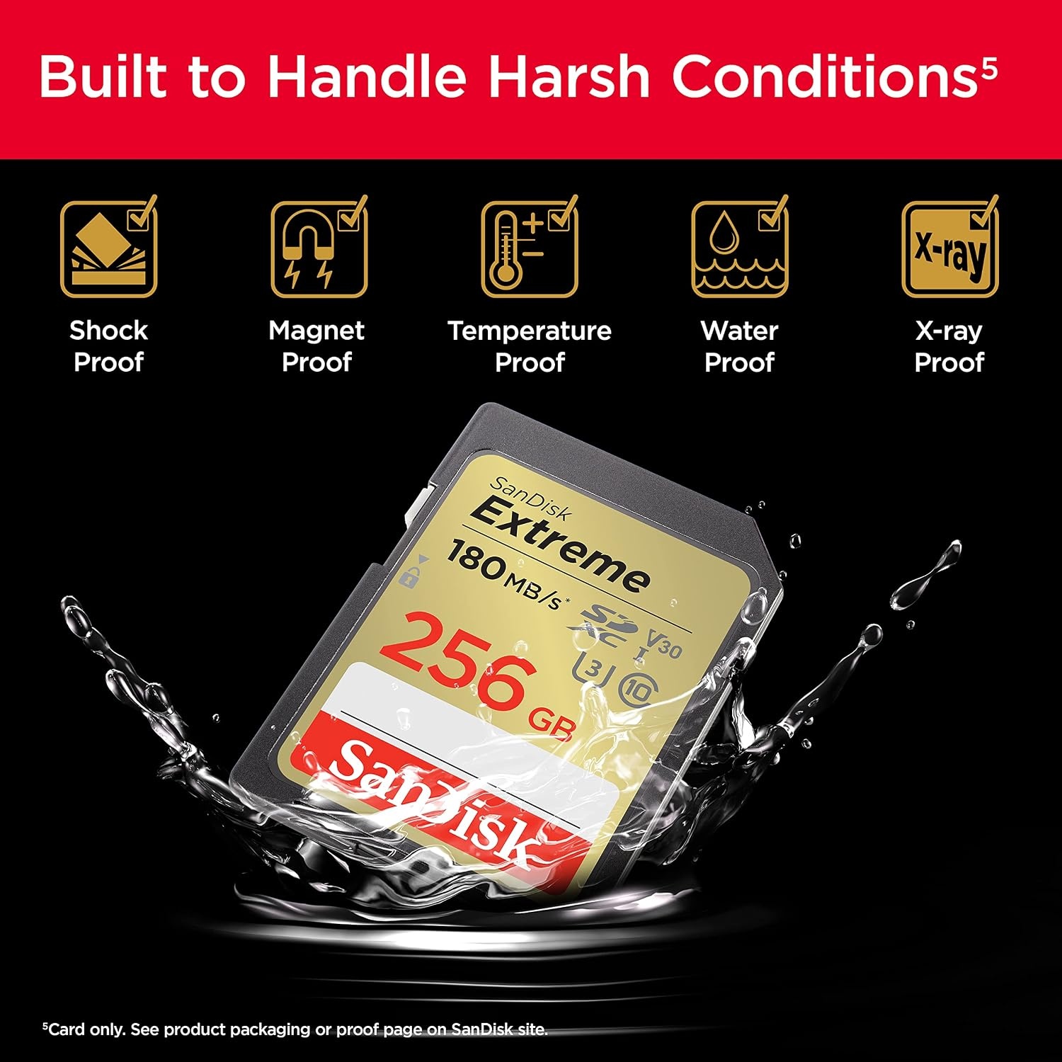 image:imageSANDISK 128GB Extreme SDXC UHSI Memory Card C10 U3 V30 4K UHD SD Card SDSDXVA128GGNCINOld Version