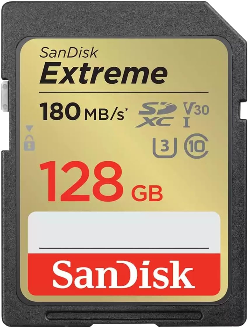 image:imageSANDISK 128GB Extreme SDXC UHSI Memory Card C10 U3 V30 4K UHD SD Card SDSDXVA128GGNCINOld Version