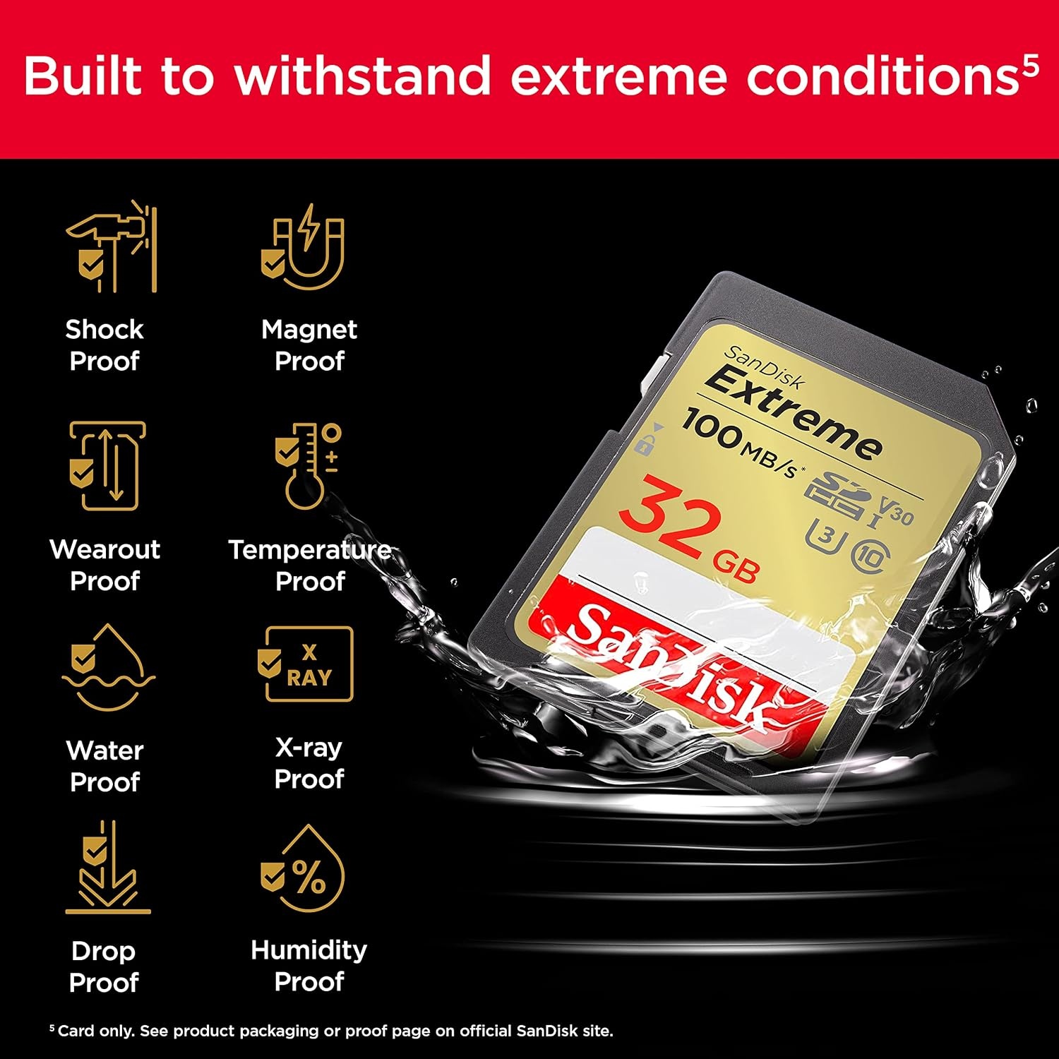 image:imageSANDISK 128GB Extreme SDXC UHSI Memory Card C10 U3 V30 4K UHD SD Card SDSDXVA128GGNCINOld Version