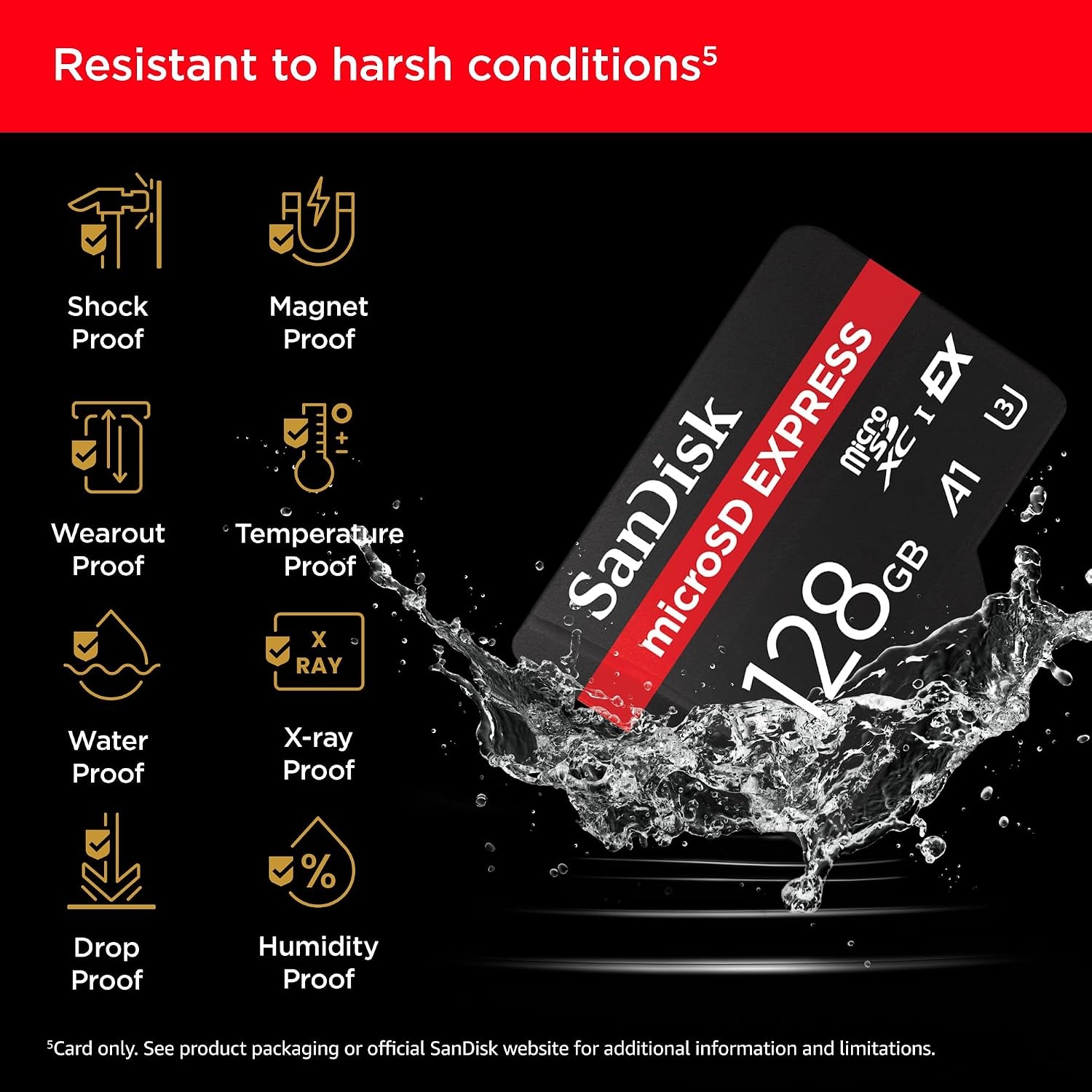 image:imageSANDISK 128GB microSD Express Card Works with NintendoSwitch 2 Up to 880MBs Read Up to 480MBs Write 100MBs Sustained Write U3 C10 SDSQXFN128GGN4NN128GB