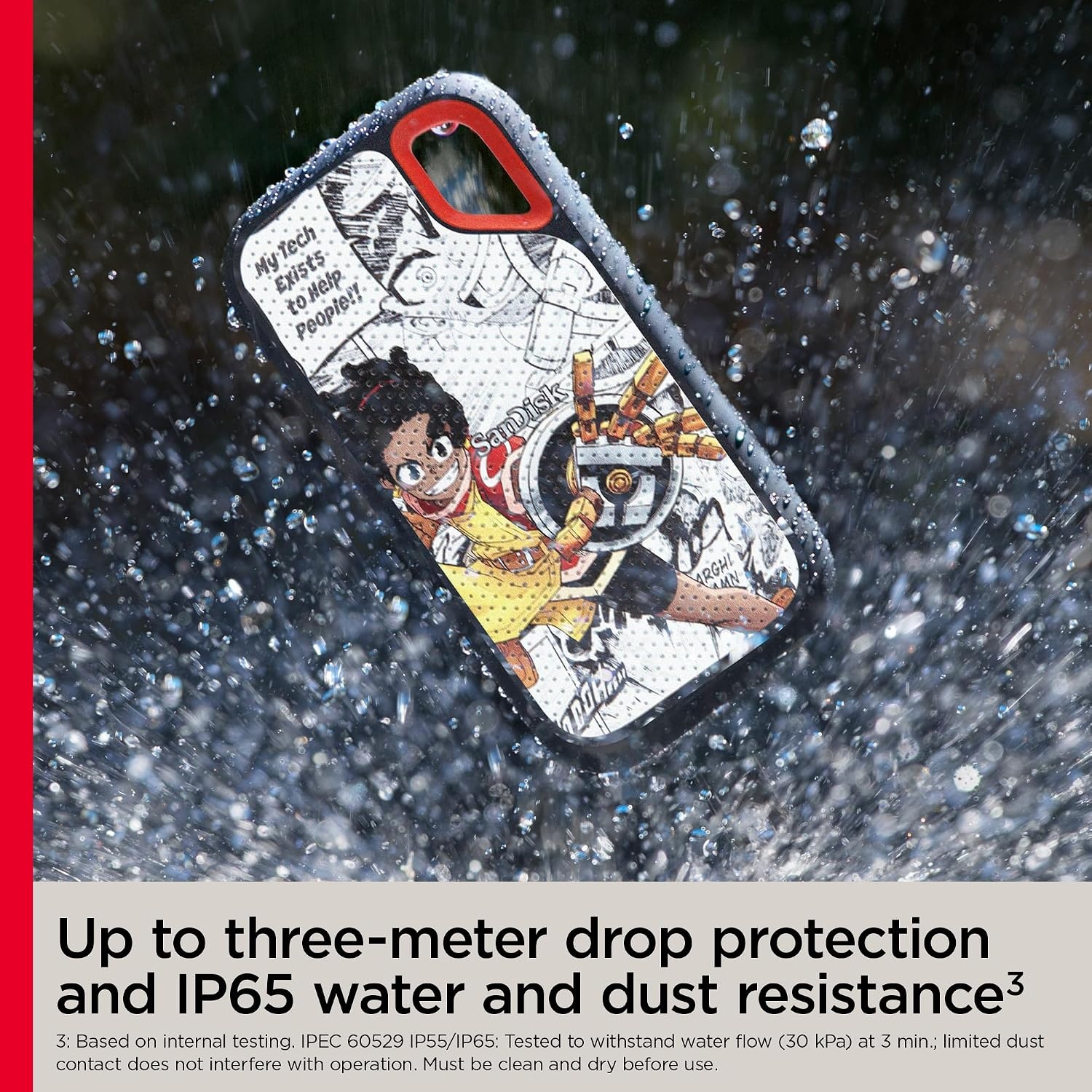 image:imageSANDISK 1TB Extreme Portable SSD Afrofuturism Edition Up to 1050MBs USBC USB 32 Gen 2 IP65 Water and Dust Resistance Updated Firmware External Solid State Drive SDSSDE611T00GBH