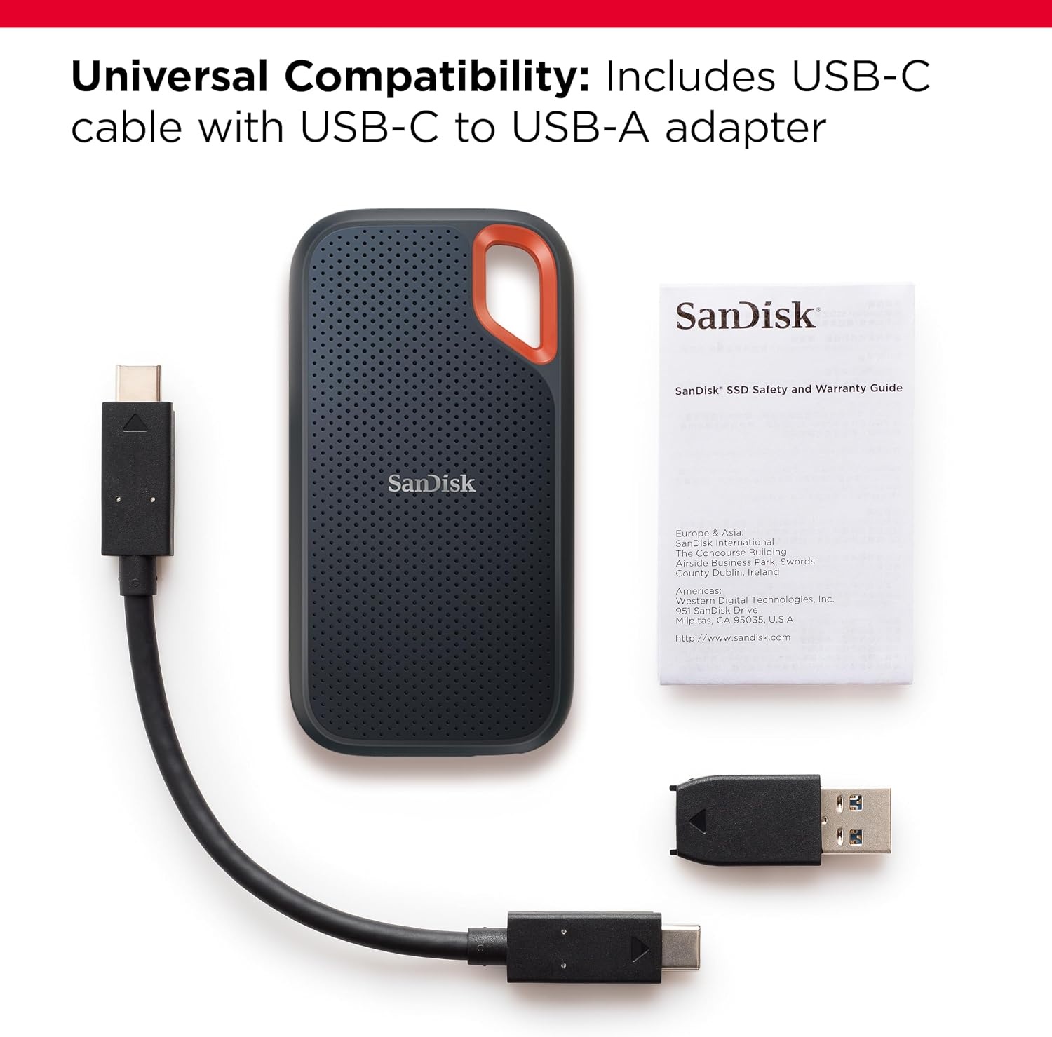 image:imageSANDISK 1TB Extreme Portable SSD Old Model Up to 1050MBs USBC USB 32 Gen 2 IP65 Water and dust Resistance Updated Firmware Monterey External Solid State Drive SDSSDE611T00G25MBlack