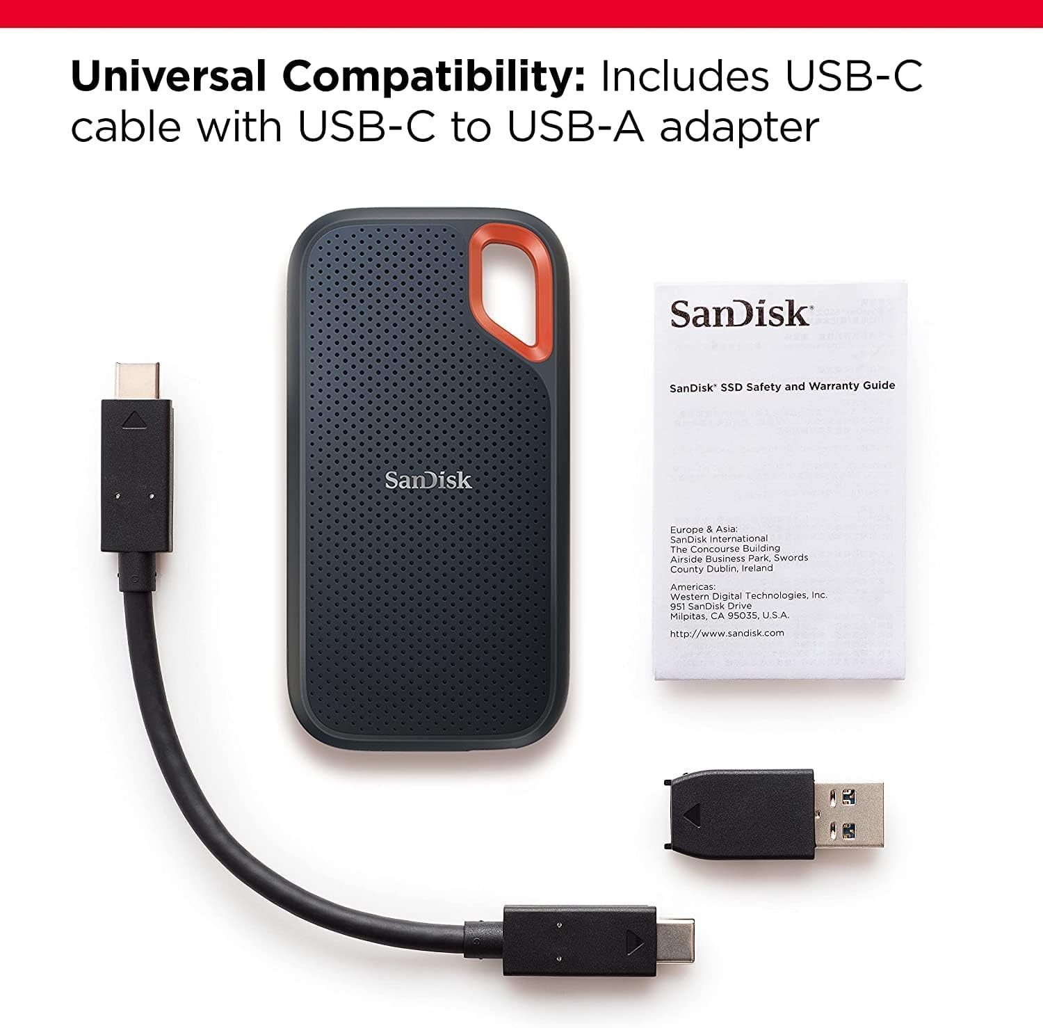 image:imageSANDISK 1TB Extreme Portable SSD Old Model Up to 1050MBs USBC USB 32 Gen 2 IP65 Water and dust Resistance Updated Firmware Monterey External Solid State Drive SDSSDE611T00G25MBlack