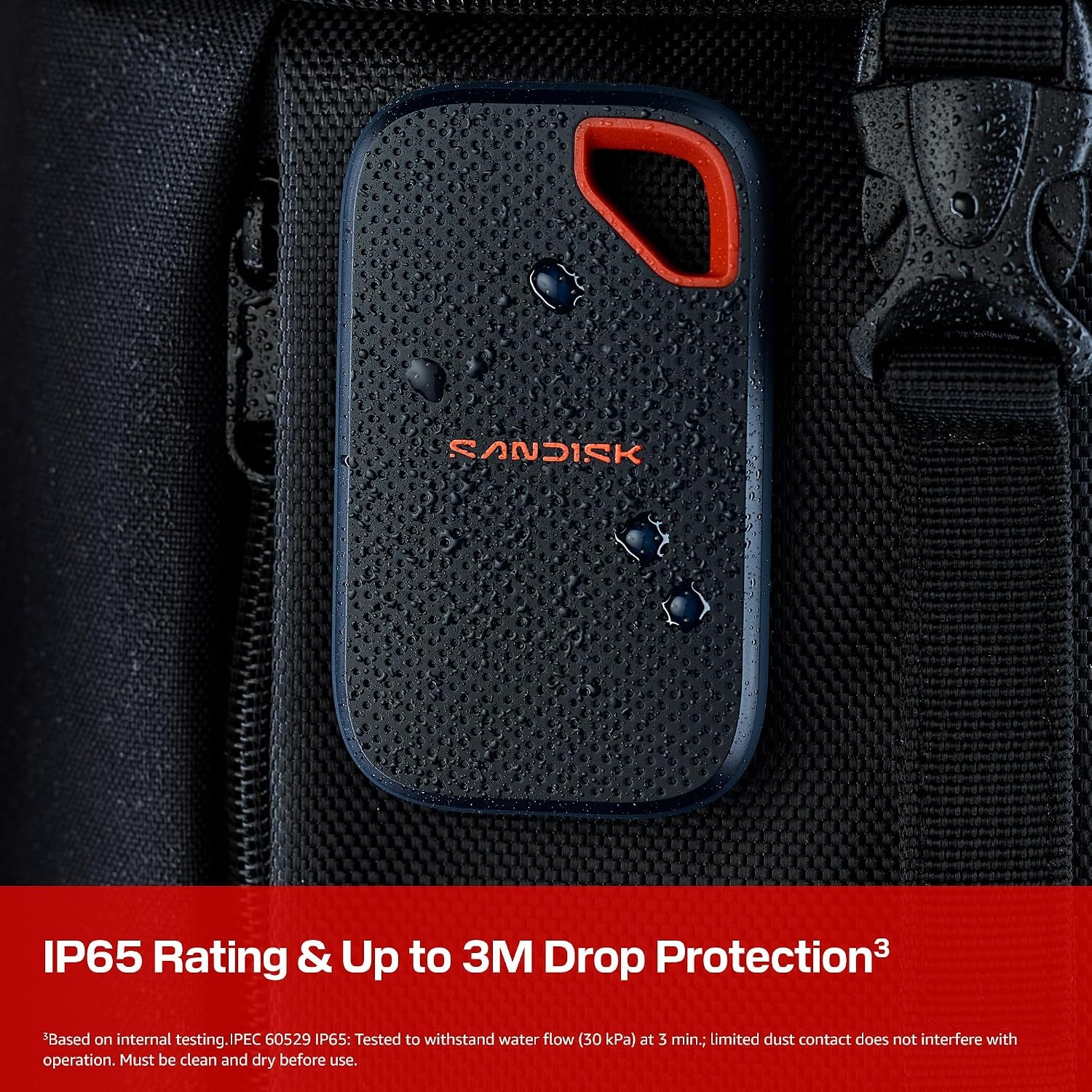 image:imageSANDISK 1TB Extreme Portable SSD Old Model Up to 1050MBs USBC USB 32 Gen 2 IP65 Water and dust Resistance Updated Firmware Monterey External Solid State Drive SDSSDE611T00G25MBlack