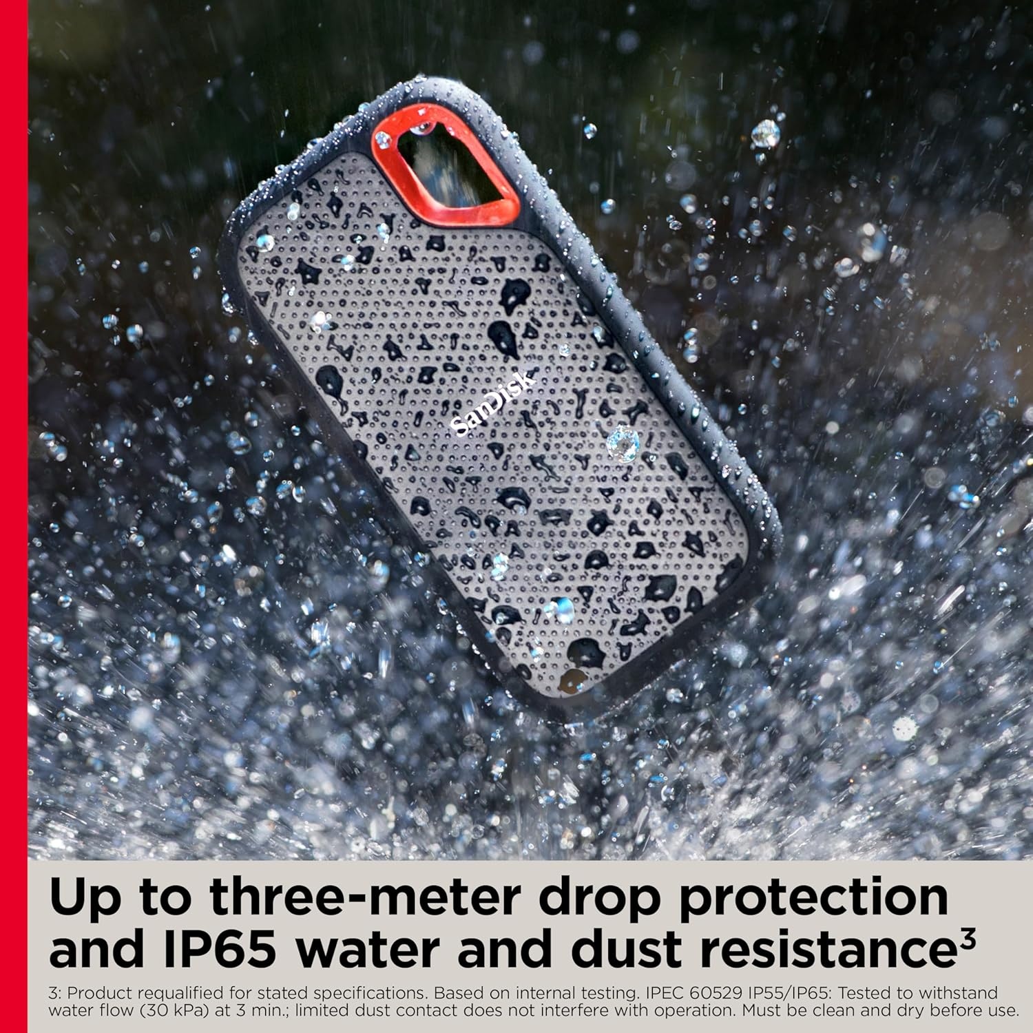 image:imageSANDISK 1TB Extreme Portable SSD Old Model Up to 1050MBs USBC USB 32 Gen 2 IP65 Water and dust Resistance Updated Firmware Monterey External Solid State Drive SDSSDE611T00G25MBlack