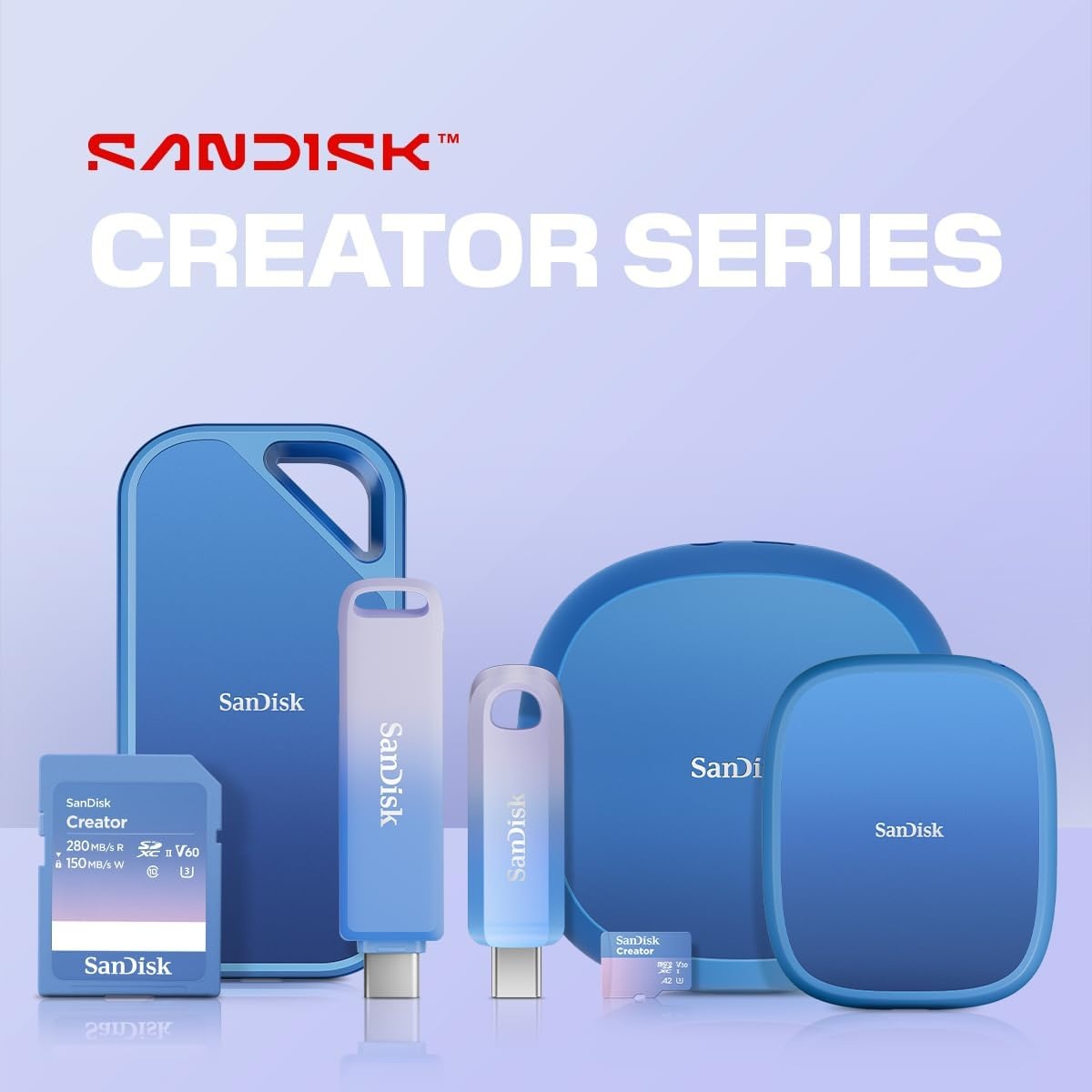 image:imageSANDISK 256GB Creator microSD UHSI Card with SD Adapter for Cameras and Drones 4K 53K A2 V30 U3 3 Months of Adobe Lightroom Included SDSQXAV256GGN6MSPhone SSD