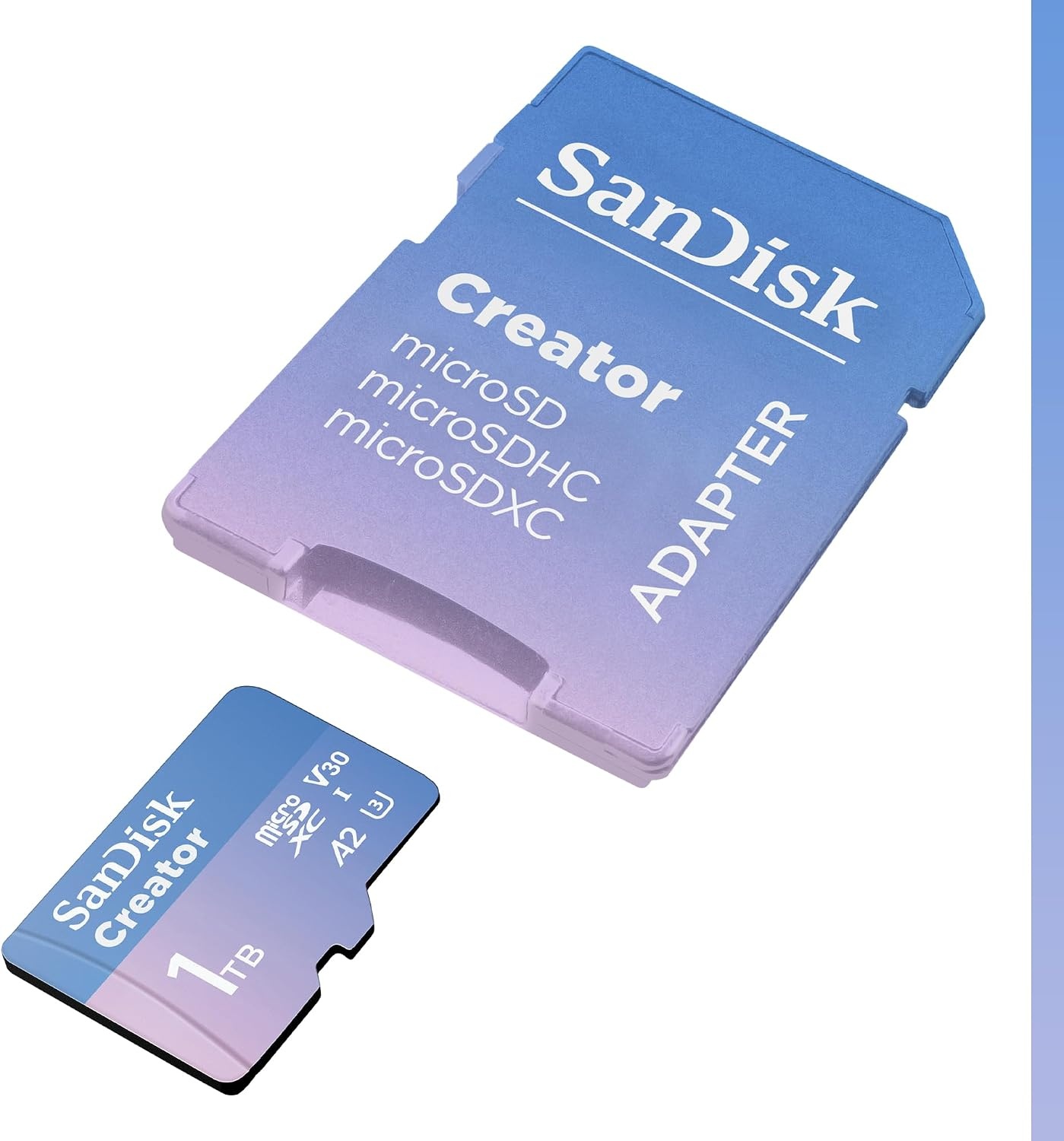 image:imageSANDISK 256GB Creator microSD UHSI Card with SD Adapter for Cameras and Drones 4K 53K A2 V30 U3 3 Months of Adobe Lightroom Included SDSQXAV256GGN6MSmicroSD Card