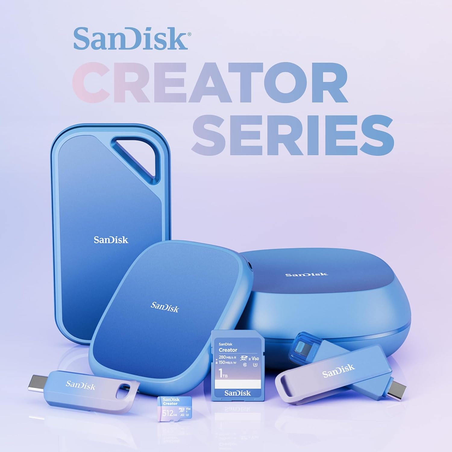 image:imageSANDISK 256GB Creator microSD UHSI Card with SD Adapter for Cameras and Drones 4K 53K A2 V30 U3 3 Months of Adobe Lightroom Included SDSQXAV256GGN6MSUSBC Flash Drive