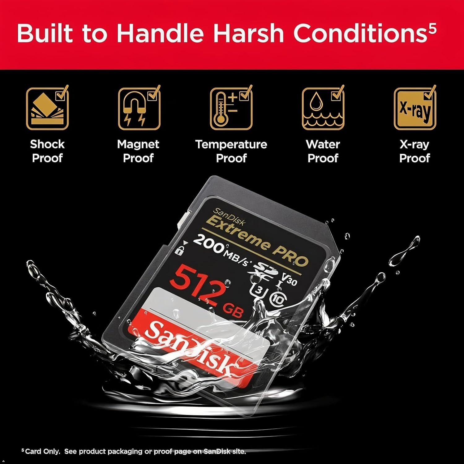 image:imageSANDISK 256GB Extreme PRO SDXC UHSI Memory Card C10 U3 V30 4K UHD SD Card SDSDXXD256GGN4INOld Version
