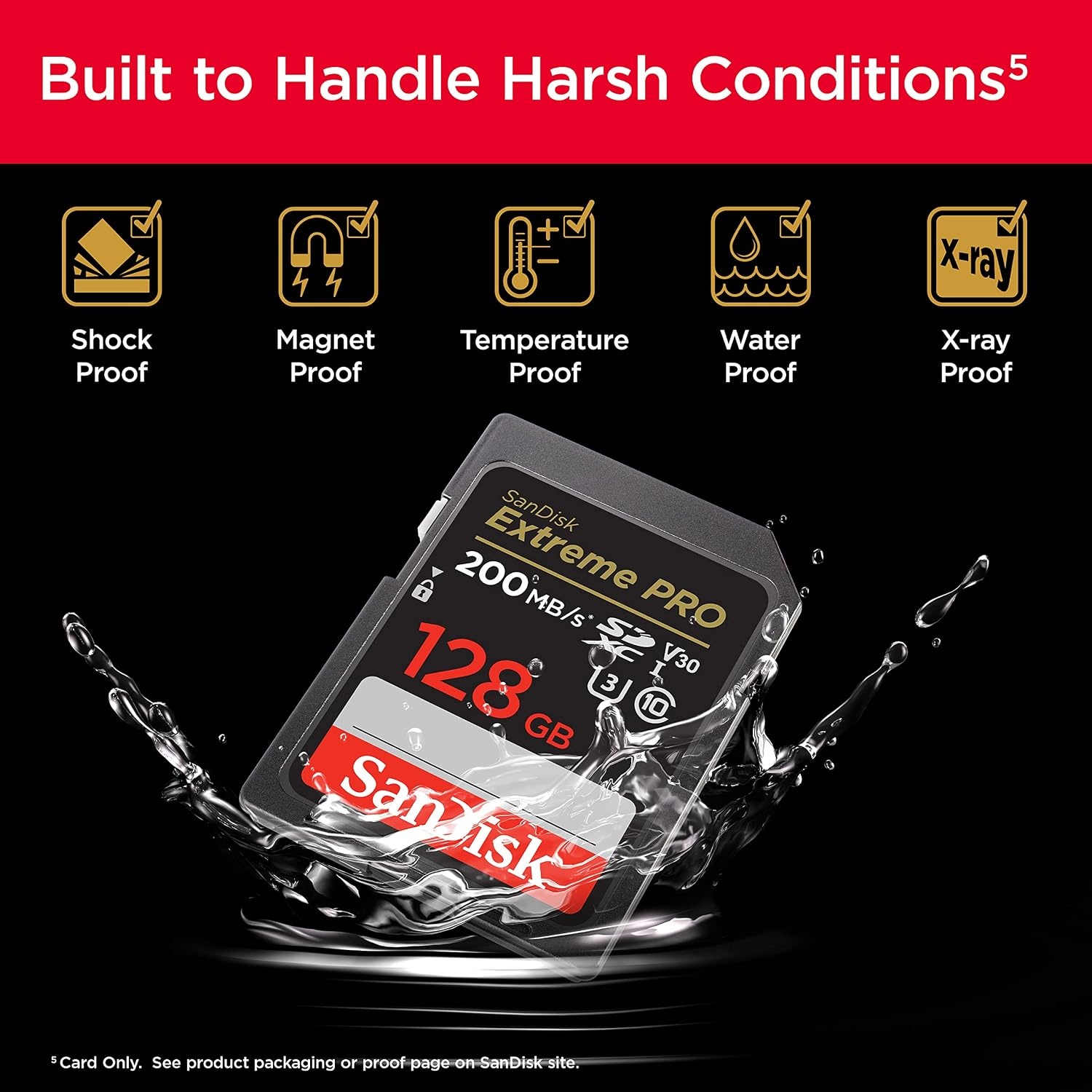 image:imageSANDISK 256GB Extreme PRO SDXC UHSI Memory Card C10 U3 V30 4K UHD SD Card SDSDXXD256GGN4INOld Version