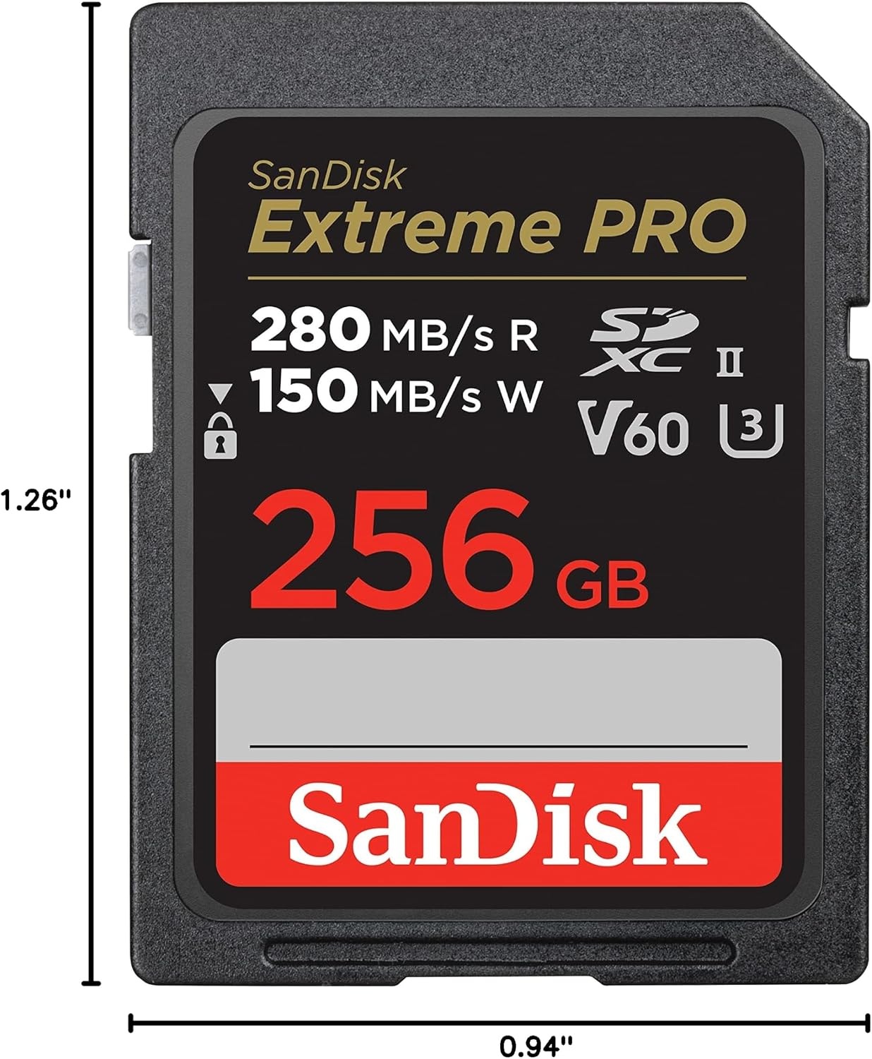 image:imageSANDISK 256GB Extreme PRO SDXC UHSII Memory Card C10 U3 V60 6K 4K UHD SD Card SDSDXEP256GGN4INMemory Card Only