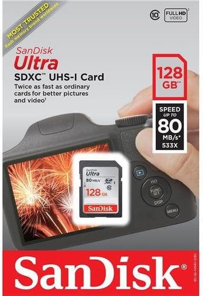 image:imageSANDISK 256GB Ultra SDXC UHSI Memory Card 120MBs C10 U1 Full HD SD Card SDSDUN4256GGN6IN Older Version Up to 120MB per S Read Class 10 U1 Full HD Video SupportMemory Card Only