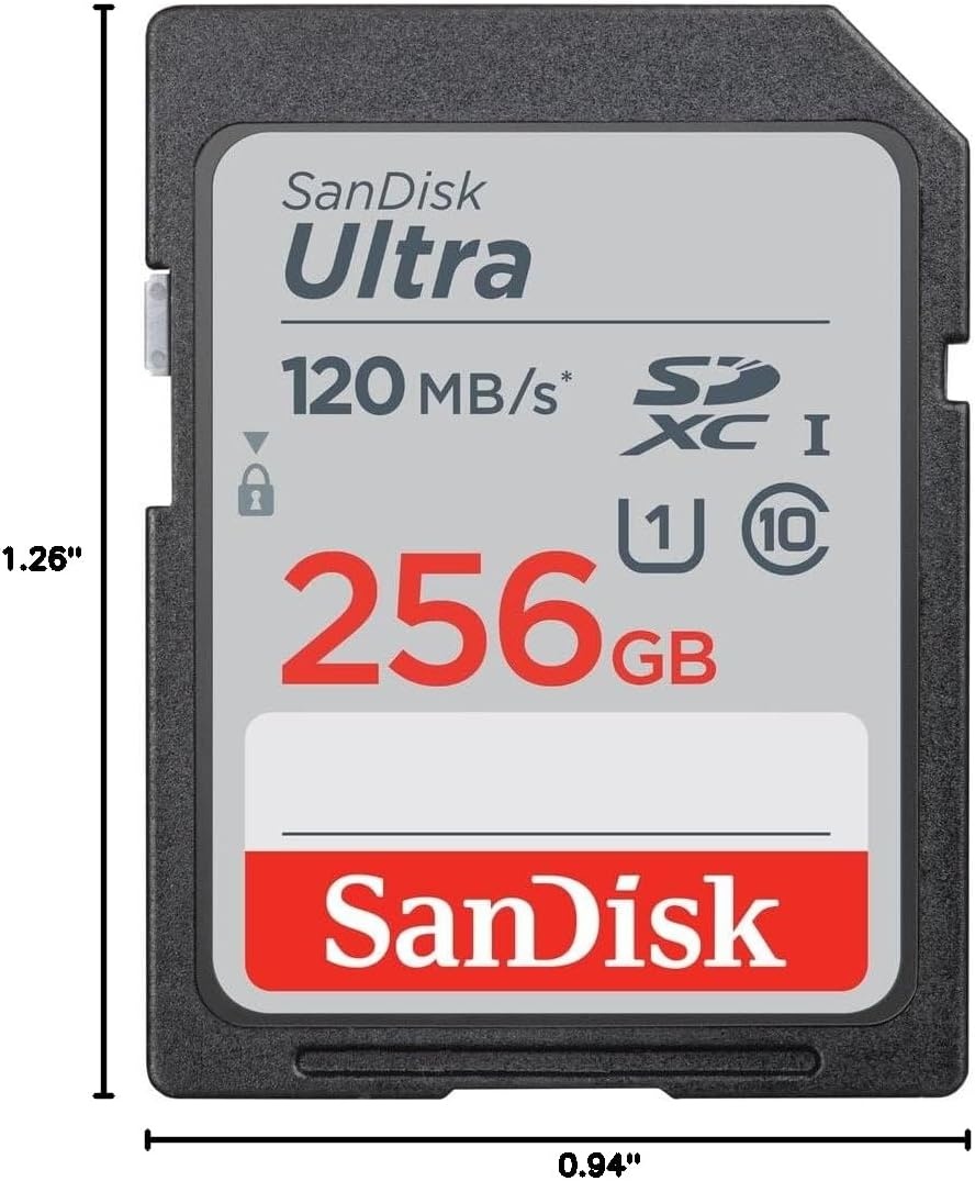 image:imageSANDISK 256GB Ultra SDXC UHSI Memory Card 120MBs C10 U1 Full HD SD Card SDSDUN4256GGN6IN Older Version Up to 120MB per S Read Class 10 U1 Full HD Video SupportMemory Card Only