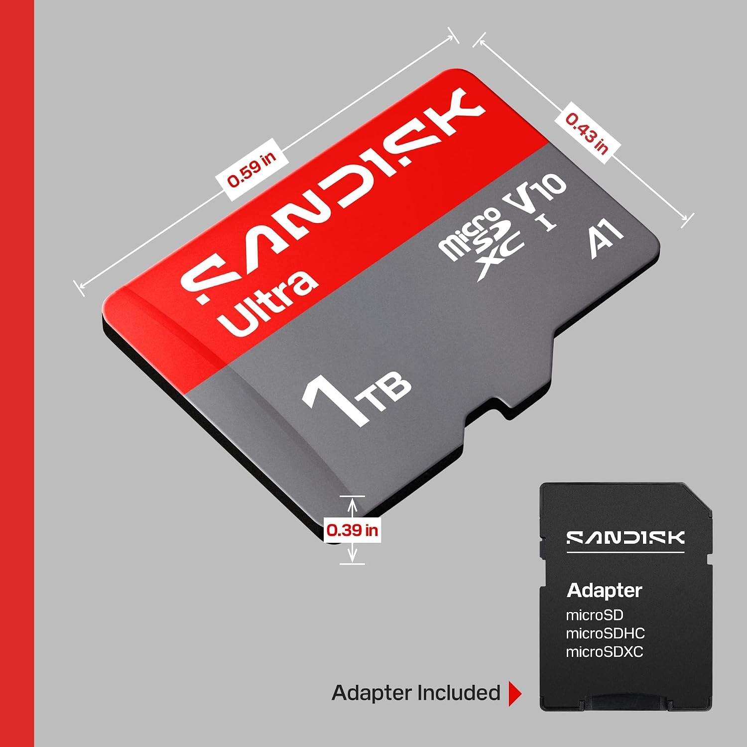 image:imageSANDISK 256GB Ultra microSDXC UHSI Memory Card with Adapter Up to 150MBs C10 U1 Full HD A1 MicroSD Card SDSQUAC256GGN6MANew Version