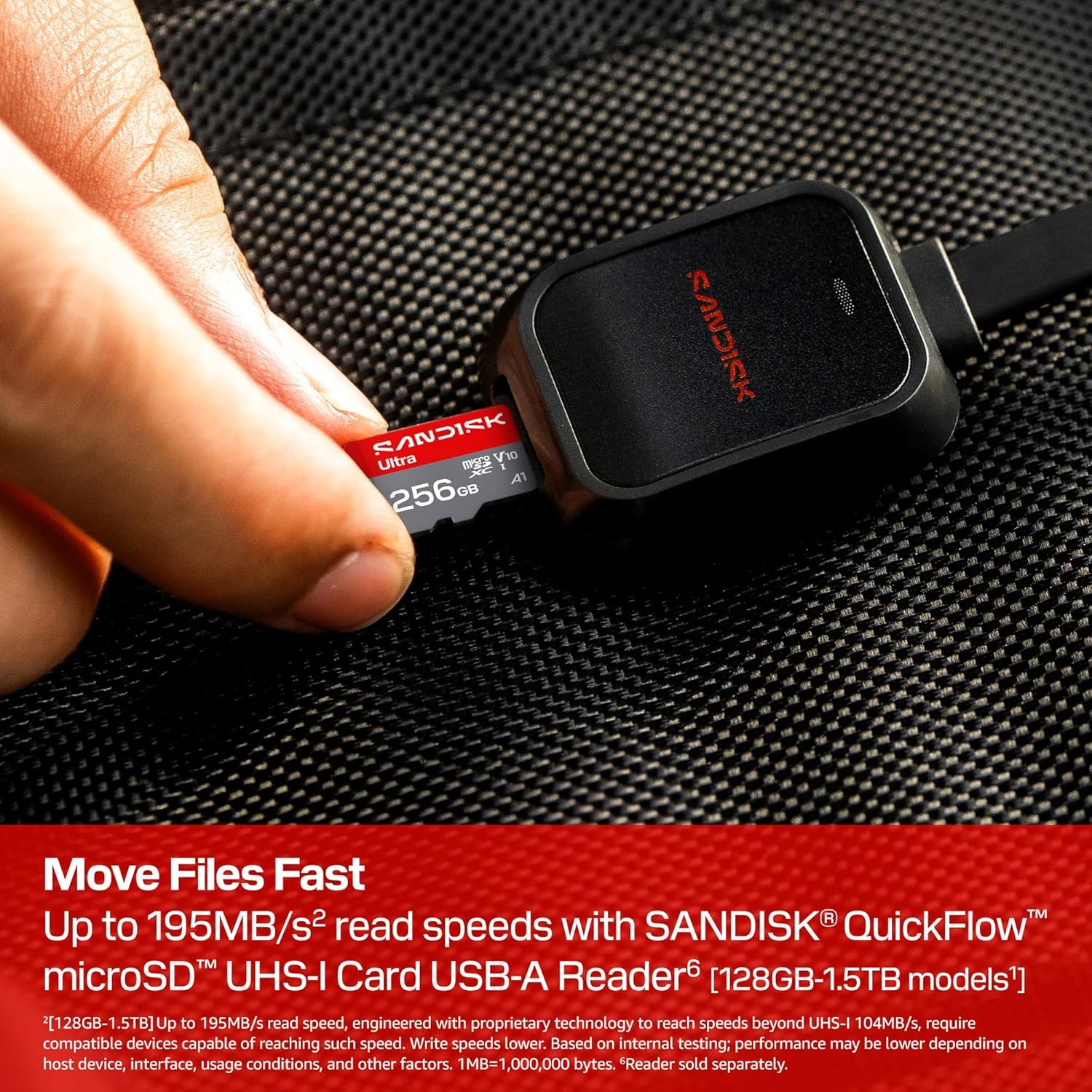 image:imageSANDISK 256GB Ultra microSDXC UHSI Memory Card with Adapter Up to 150MBs C10 U1 Full HD A1 MicroSD Card SDSQUAC256GGN6MANew Version