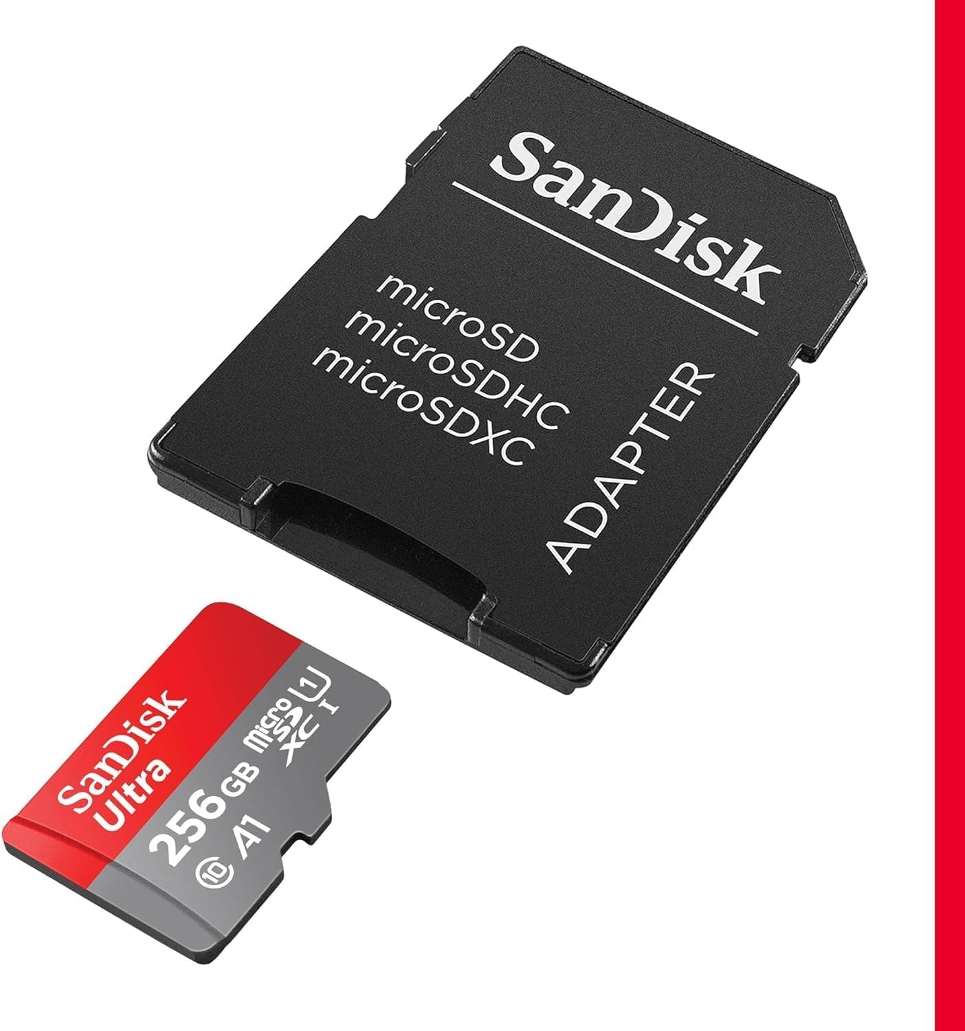 image:imageSANDISK 256GB Ultra microSDXC UHSI Memory Card with Adapter Up to 150MBs C10 U1 Full HD A1 MicroSD Card SDSQUAC256GGN6MAOld Version