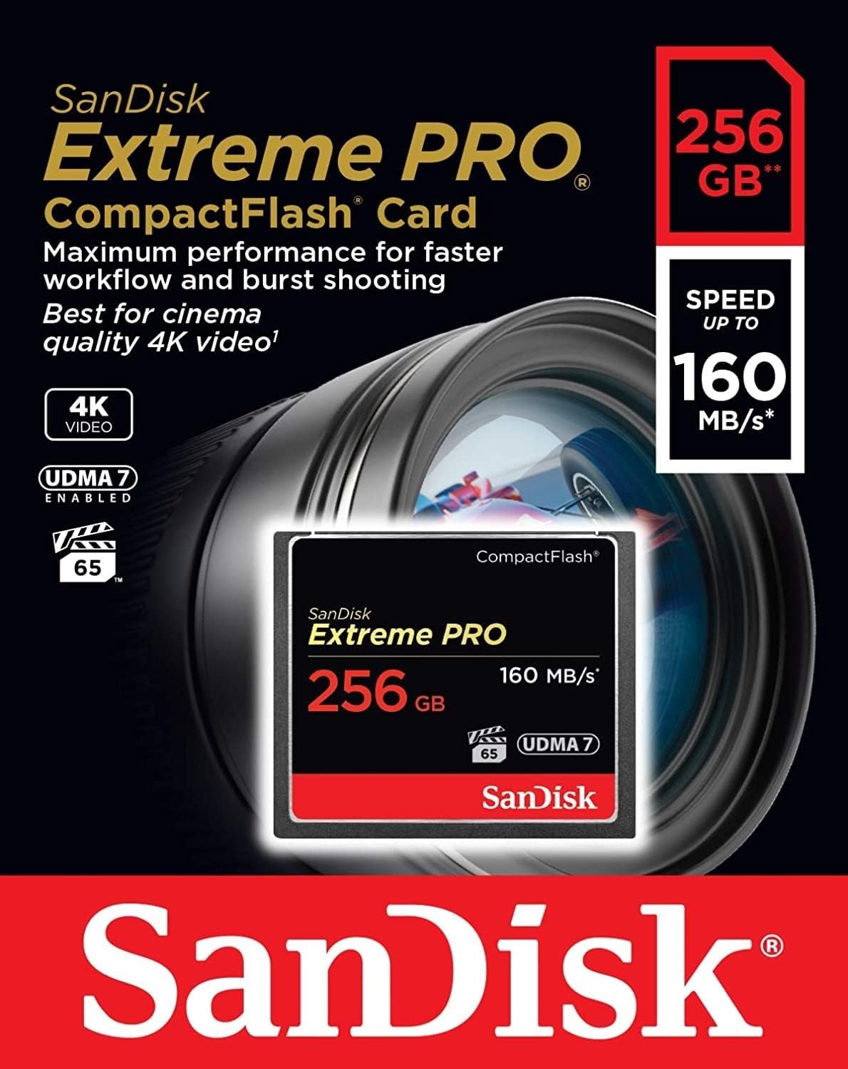 image:imageSANDISK 32GB Extreme PRO CompactFlash Memory Card UDMA 7 Speed Up To 160MBs SDCFXPS032GX46256GB