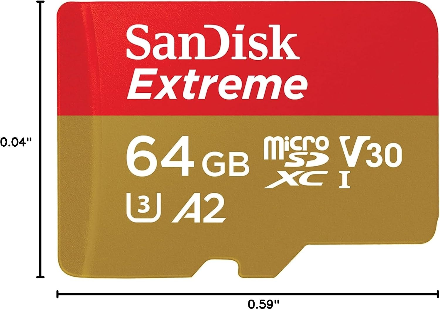 image:imageSANDISK 64GB Extreme microSDXC UHSI Memory Card with Adapter C10 U3 V30 4K 5K A2 Micro SD Card SDSQXAH064GGN6MAOld Version