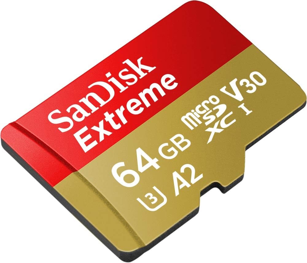 image:imageSANDISK 64GB Extreme microSDXC UHSI Memory Card with Adapter C10 U3 V30 4K 5K A2 Micro SD Card SDSQXAH064GGN6MAOld Version