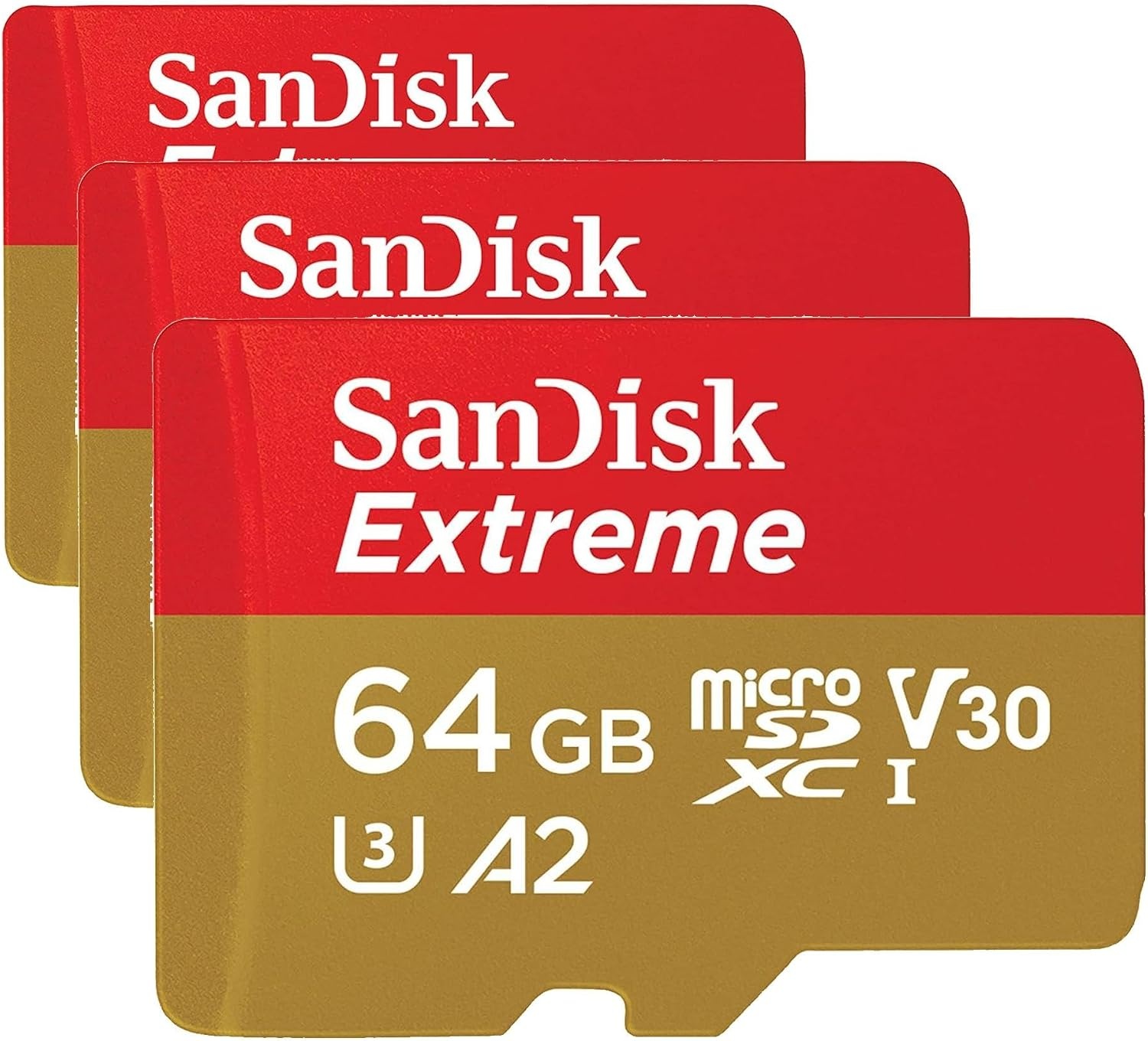 image:imageSANDISK 64GB Extreme microSDXC UHSI Memory Card with Adapter C10 U3 V30 4K 5K A2 Micro SD Card SDSQXAH064GGN6MAOld Version