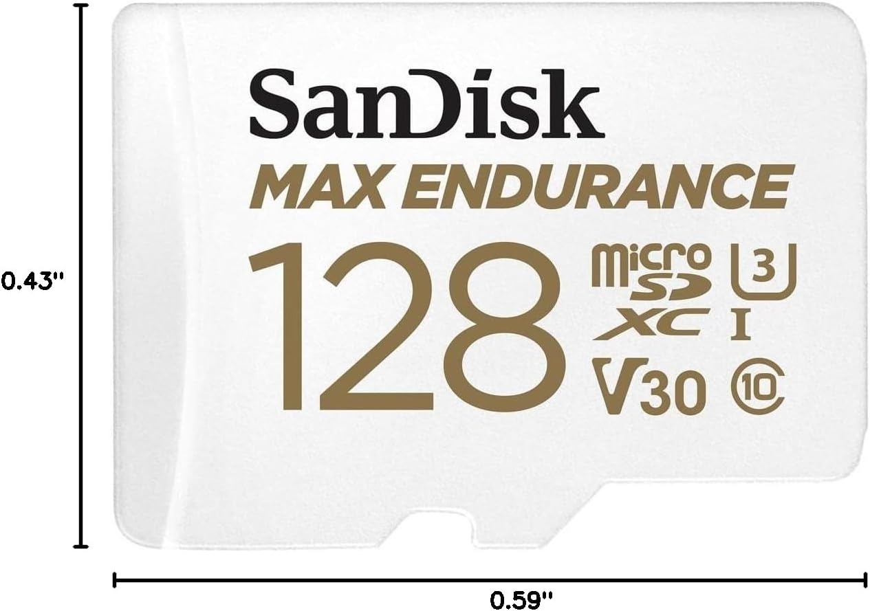 image:imageSANDISK 64GB MAX Endurance microSDXC Card with Adapter for Home Security Cameras and Dash cams C10 U3 V30 4K UHD Micro SD Card SDSQQVR064GGN6IA128GB