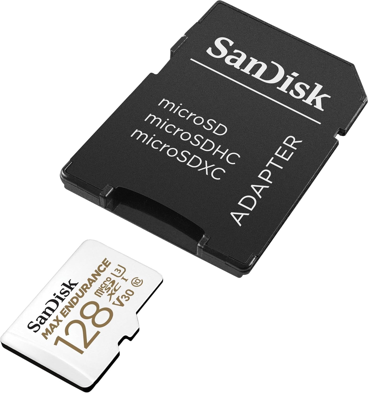 image:imageSANDISK 64GB MAX Endurance microSDXC Card with Adapter for Home Security Cameras and Dash cams C10 U3 V30 4K UHD Micro SD Card SDSQQVR064GGN6IA128GB