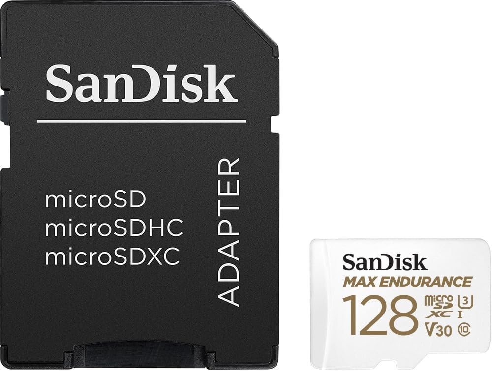 image:imageSANDISK 64GB MAX Endurance microSDXC Card with Adapter for Home Security Cameras and Dash cams C10 U3 V30 4K UHD Micro SD Card SDSQQVR064GGN6IA128GB