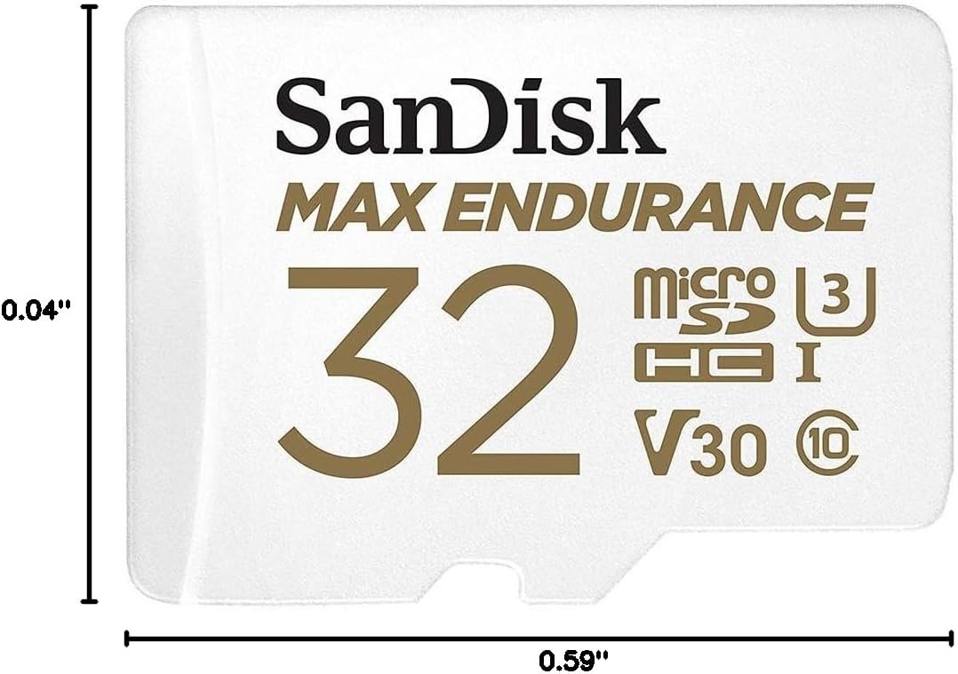 image:imageSANDISK 64GB MAX Endurance microSDXC Card with Adapter for Home Security Cameras and Dash cams C10 U3 V30 4K UHD Micro SD Card SDSQQVR064GGN6IA32GB