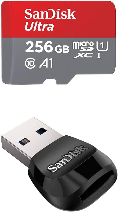 image:imageSanDisk 128GB Ultra microSDXC UHSI Memory Card with Adapter Up to 140MBs with SanDisk MobileMate USB 30 microSD Card ReaderMemory Card Card Reader
