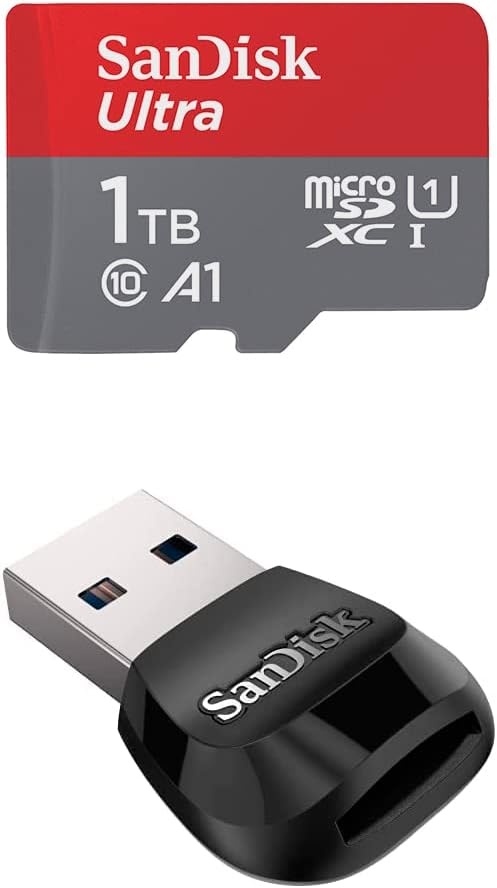 image:imageSanDisk 128GB Ultra microSDXC UHSI Memory Card with Adapter Up to 140MBs with SanDisk MobileMate USB 30 microSD Card ReaderMemory Card Card Reader