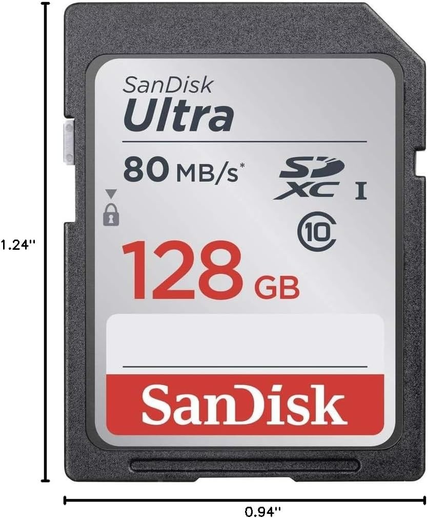 image:imageSanDisk Ultra 64GB Class 10 SDXC UHSI Memory Card up to 80MBs SDSDUNC064GGN6IN128GB