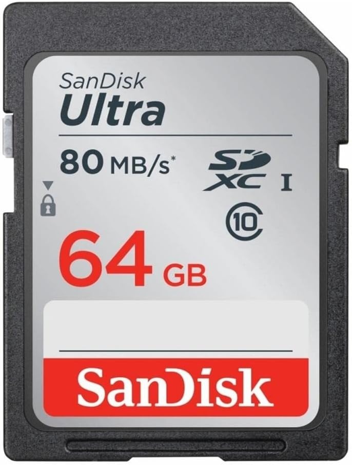 image:imageSanDisk Ultra 64GB Class 10 SDXC UHSI Memory Card up to 80MBs SDSDUNC064GGN6IN64GB