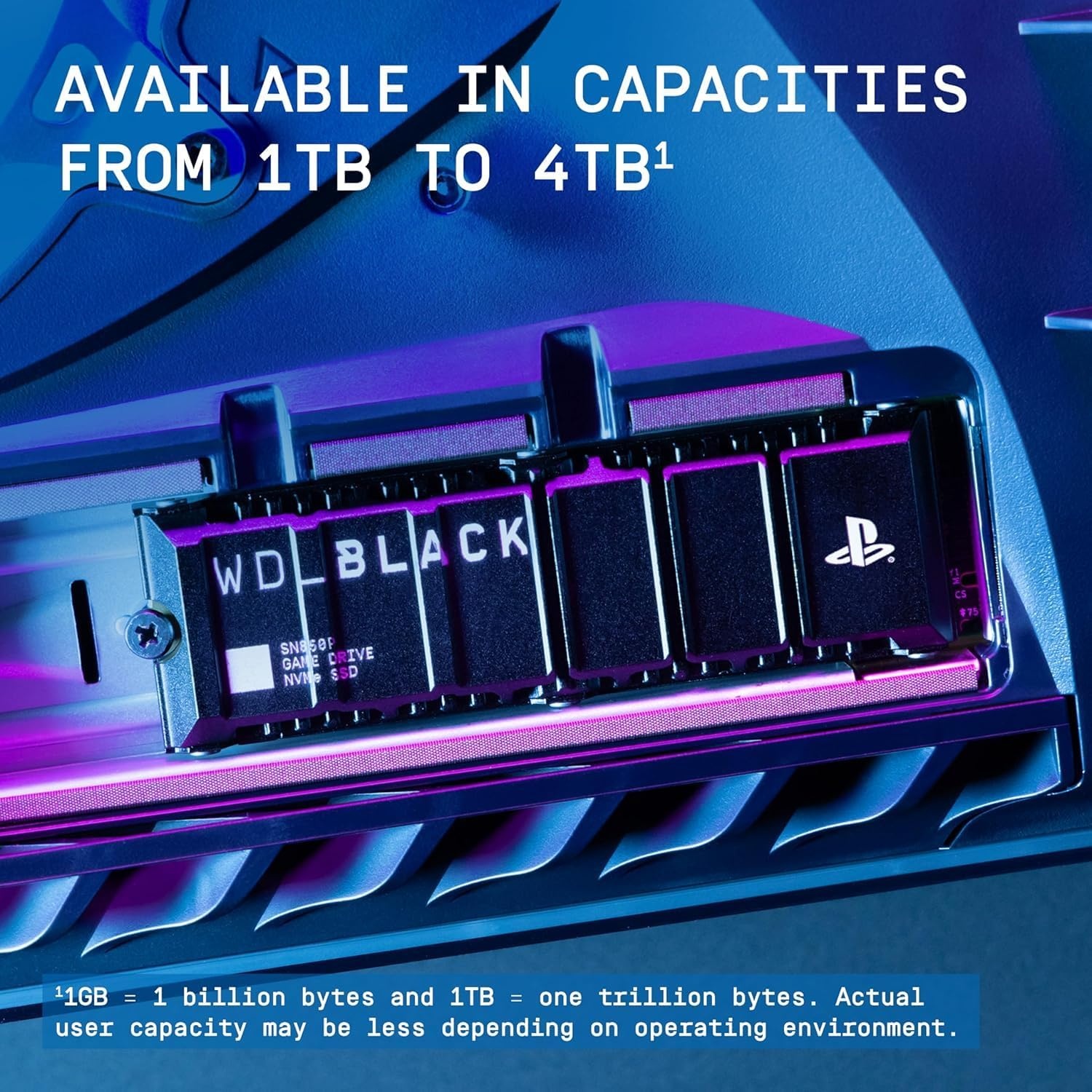 image:imageWDBLACK 4TB SN850P NVMe M2 SSD Officially Licensed Storage Expansion for PS5 Consoles up to 7300MBs with heatsink WDBBYV0040BNCWRSNBlack2TB
