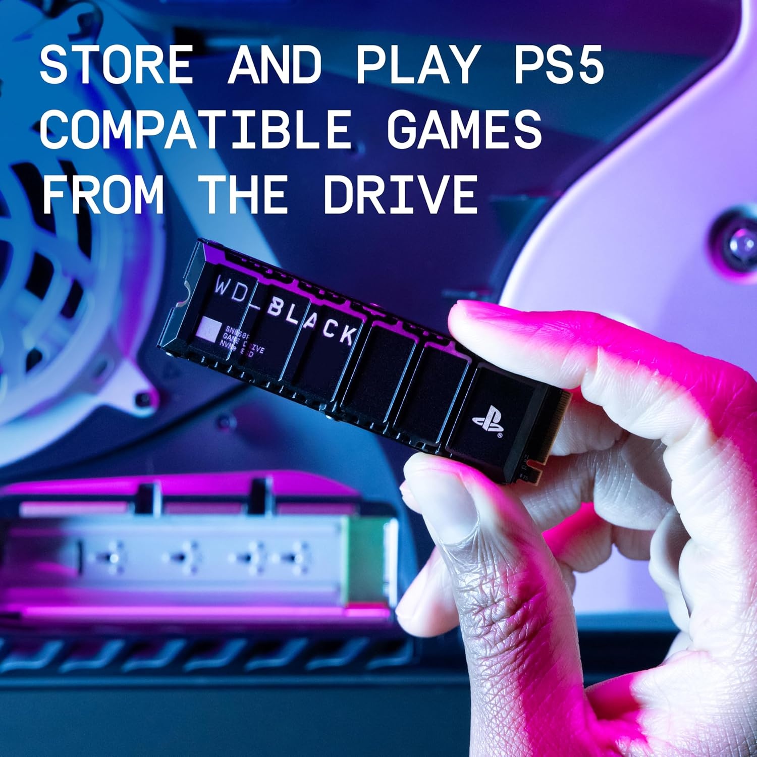 image:imageWDBLACK 4TB SN850P NVMe M2 SSD Officially Licensed Storage Expansion for PS5 Consoles up to 7300MBs with heatsink WDBBYV0040BNCWRSNBlack8TB
