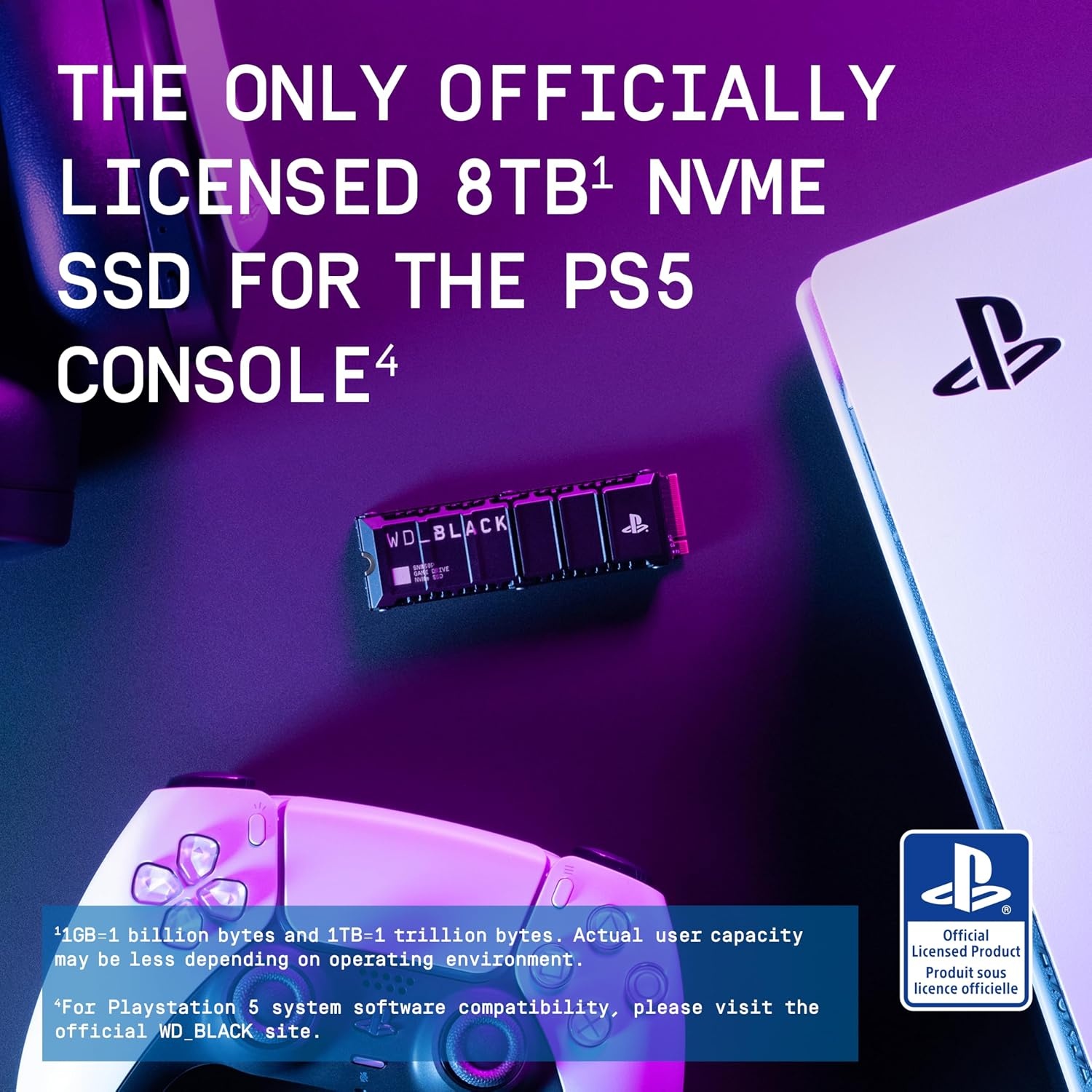 image:imageWDBLACK 4TB SN850P NVMe M2 SSD Officially Licensed Storage Expansion for PS5 Consoles up to 7300MBs with heatsink WDBBYV0040BNCWRSNBlack8TB