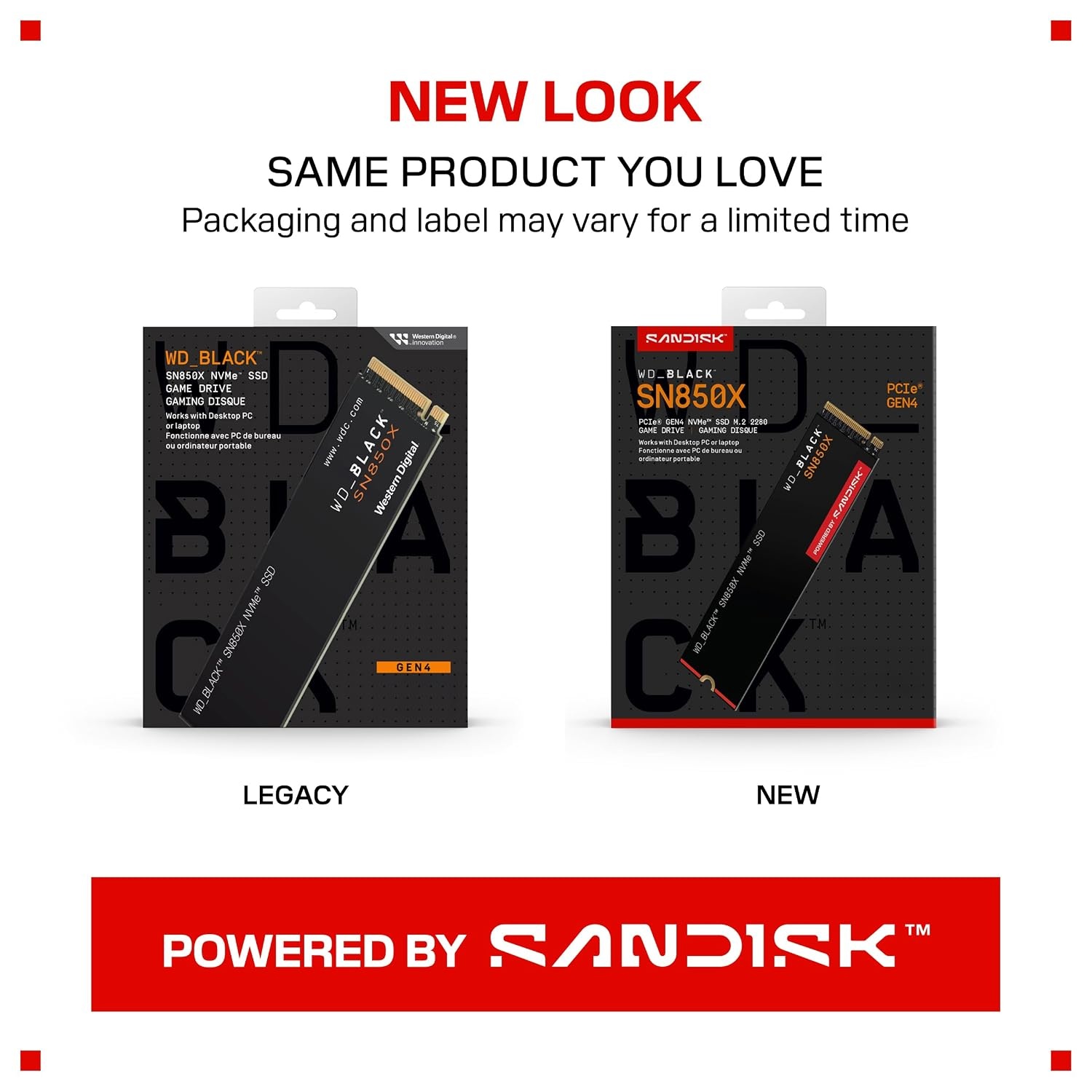 image:imageWDBLACK SN850X 1TB NVMe SSD M2 2280 Up to 7300 MBs Read speeds Up to 6300 MBs write speeds Gaming Expansion High Performance Internal Solid State Drive WDS100T2X0E8TB