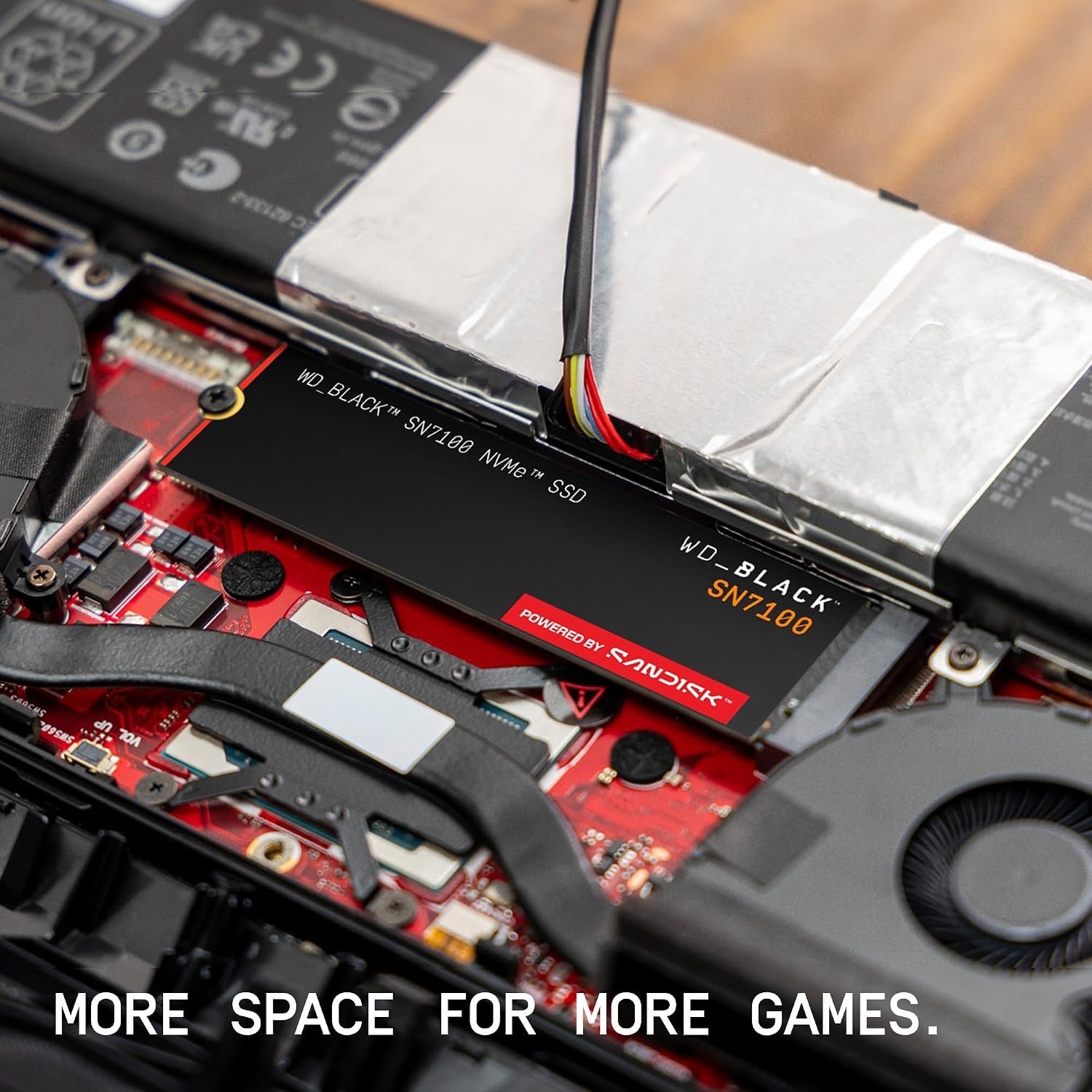 image:imageWDBlack SN7100 2TB NVMe SSD Gen4 PCIe M2 2280 Up to 7250 MBs Read Speed Up to 6900 MBs Write Speed Next Gen TLC 3D NAND for Laptops Handheld Gaming Devices WDS200T4X0E1TB