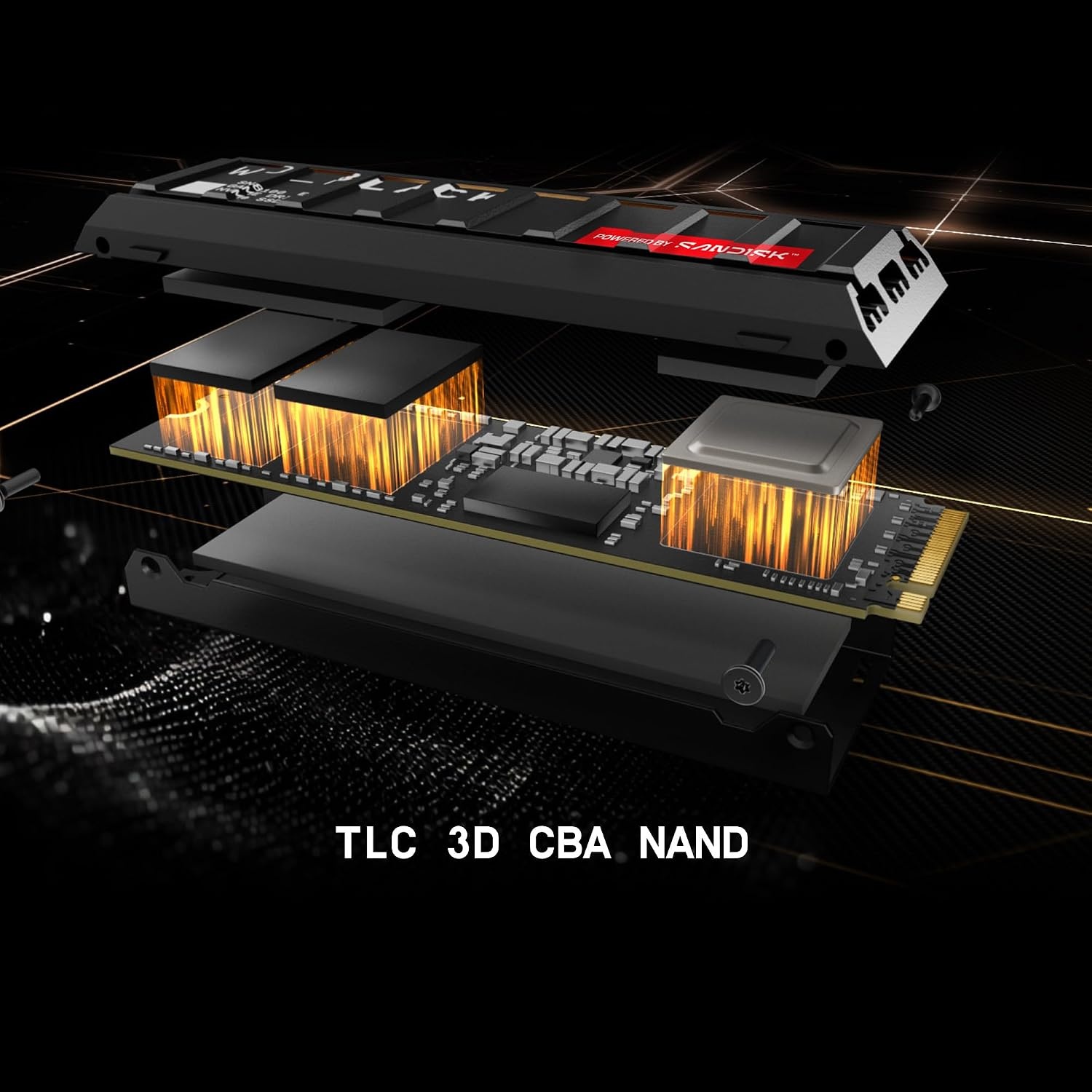image:imageWDBlack SN8100 2TB NVMe SSD with Heatsink PCIe 50x4 M2 2280 Up to 14900MBs Read Speed up to 11000MBs Write Speed Best for AI Applications Gaming and Video Editing WDS200T1XHM1TB