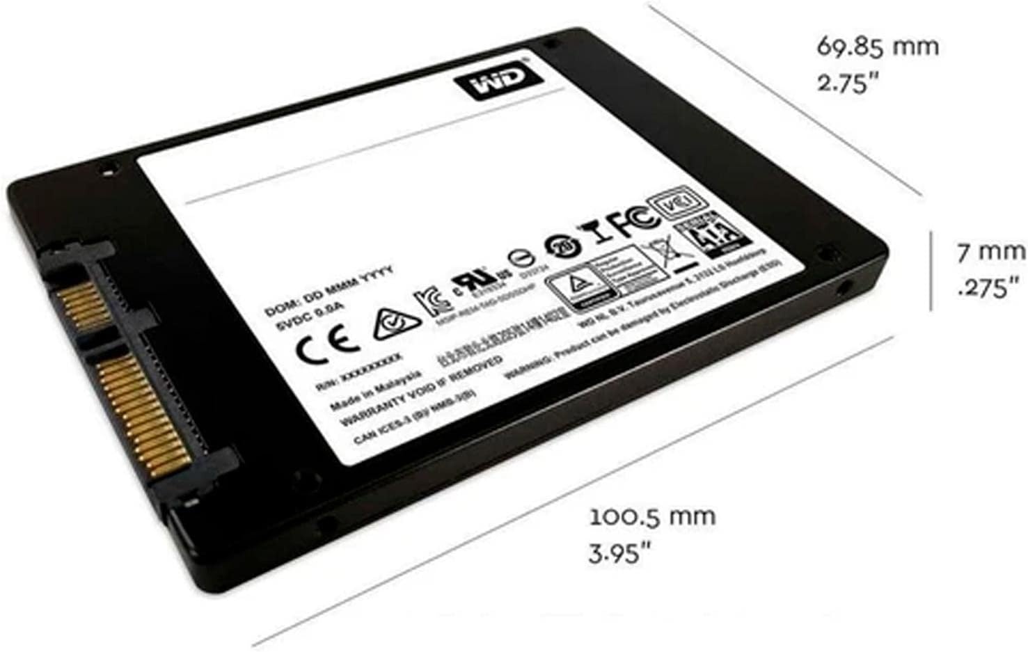 image:imageWestern Digital 2TB WD Green Internal PC SSD Solid State Drive SATA III 6 Gbs 257mm Up to 550 MBs WDS200T2G0A120GB