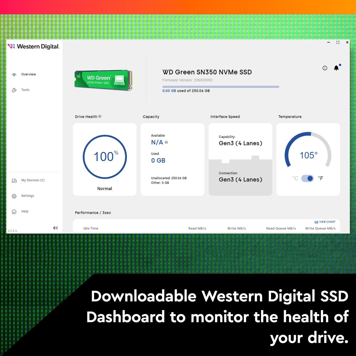 image:imageWestern Digital 2TB WD Green SN350 NVMe Internal SSD Solid State Drive Gen3 PCIe QLC M2 2280 Up to 3200 MBs WDS200T3G0C240GB