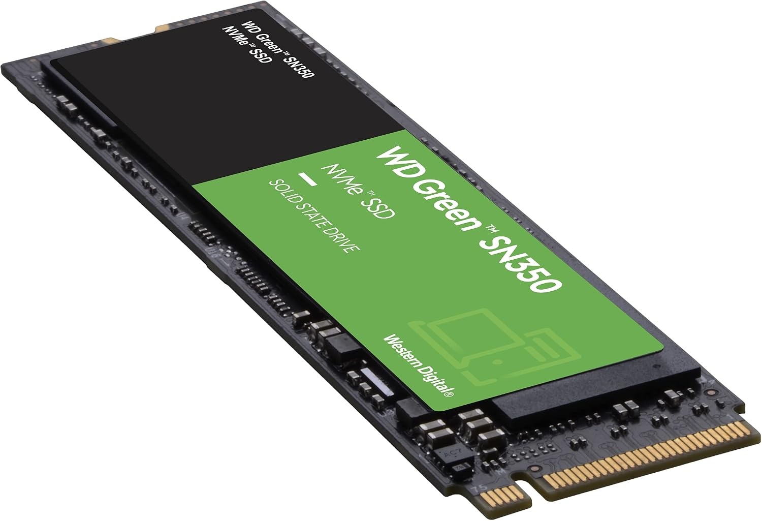 image:imageWestern Digital 2TB WD Green SN350 NVMe Internal SSD Solid State Drive Gen3 PCIe QLC M2 2280 Up to 3200 MBs WDS200T3G0C240GB