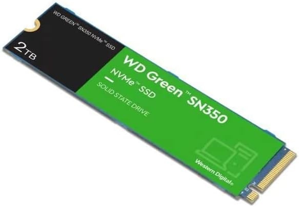 image:imageWestern Digital 2TB WD Green SN350 NVMe Internal SSD Solid State Drive Gen3 PCIe QLC M2 2280 Up to 3200 MBs WDS200T3G0C2TB