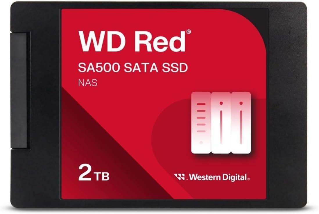 image:imageWestern Digital 4TB WD Red SA500 NAS 3D NAND Internal SSD Solid State Drive SATA III 6 Gbs 257mm Up to 560 MBs WDS400T2R0A257mm SSD