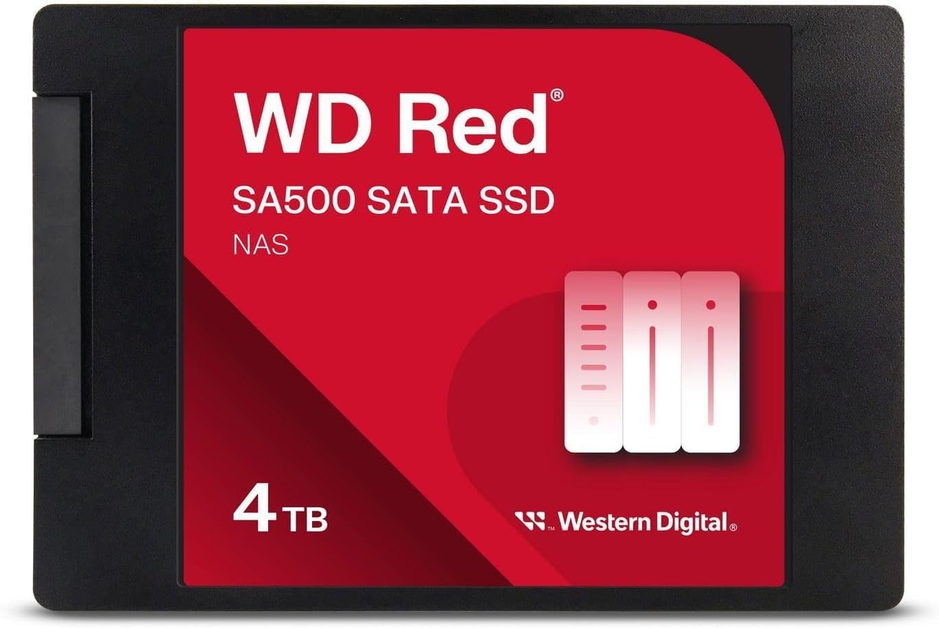 image:imageWestern Digital 4TB WD Red SA500 NAS 3D NAND Internal SSD Solid State Drive SATA III 6 Gbs 257mm Up to 560 MBs WDS400T2R0A257mm SSD