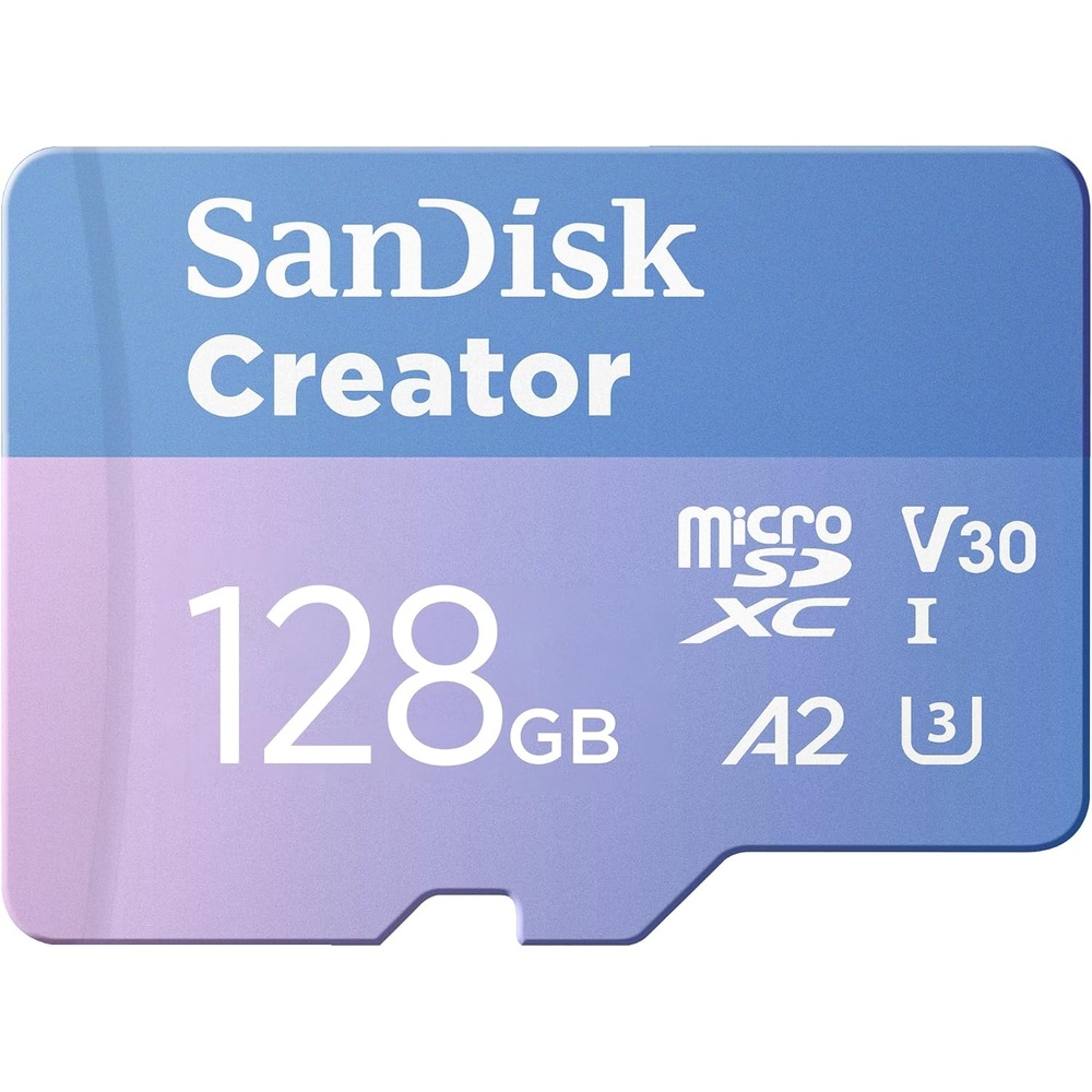 image:imageSANDISK 256GB Creator microSD UHSI Card with SD Adapter  for Cameras and Drones 4K 53K A2 V30 U3 3 Months of Adobe Lightroom Included  SDSQXAV256GGN6MSmicroSD Card