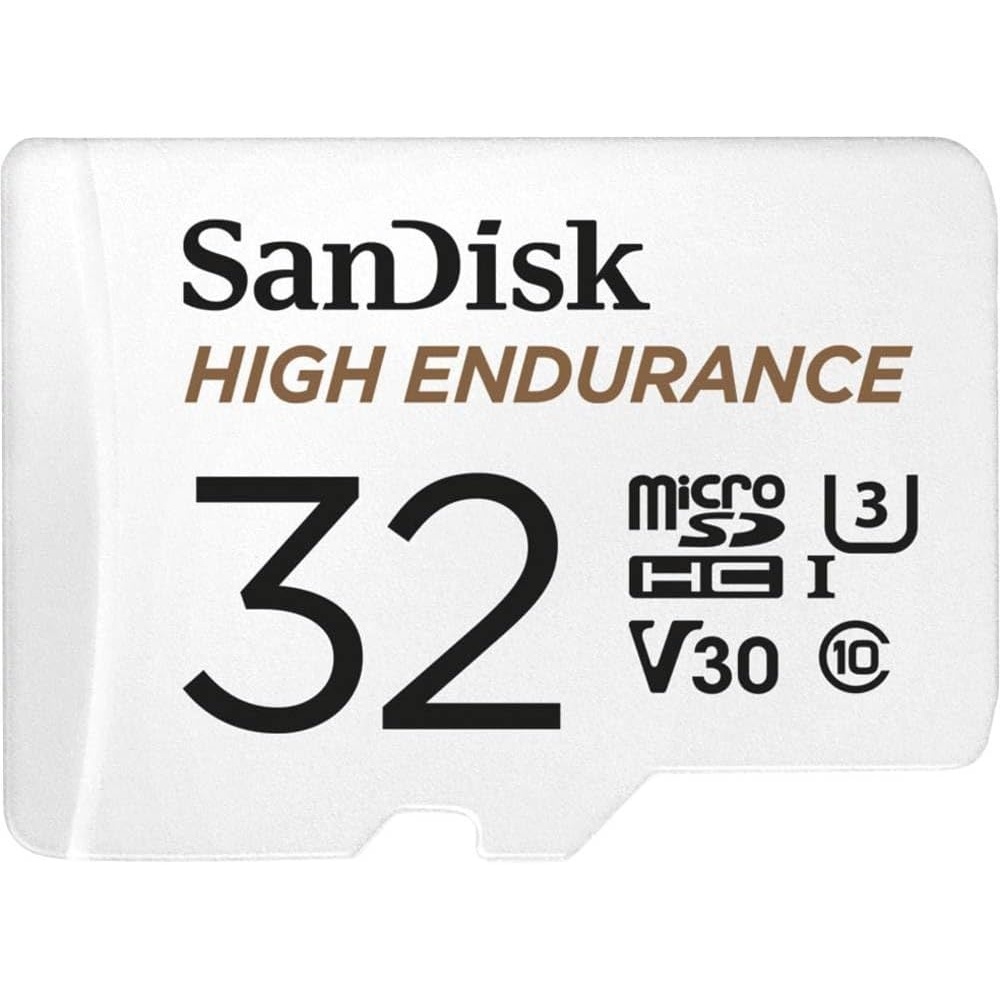 image:imageSANDISK 256GB High Endurance Video microSDXC Card with Adapter for dash cam and home monitoring systems C10 U3 V30 4K UHD Micro SD Card SDSQQNR256GGN6IA32 GB