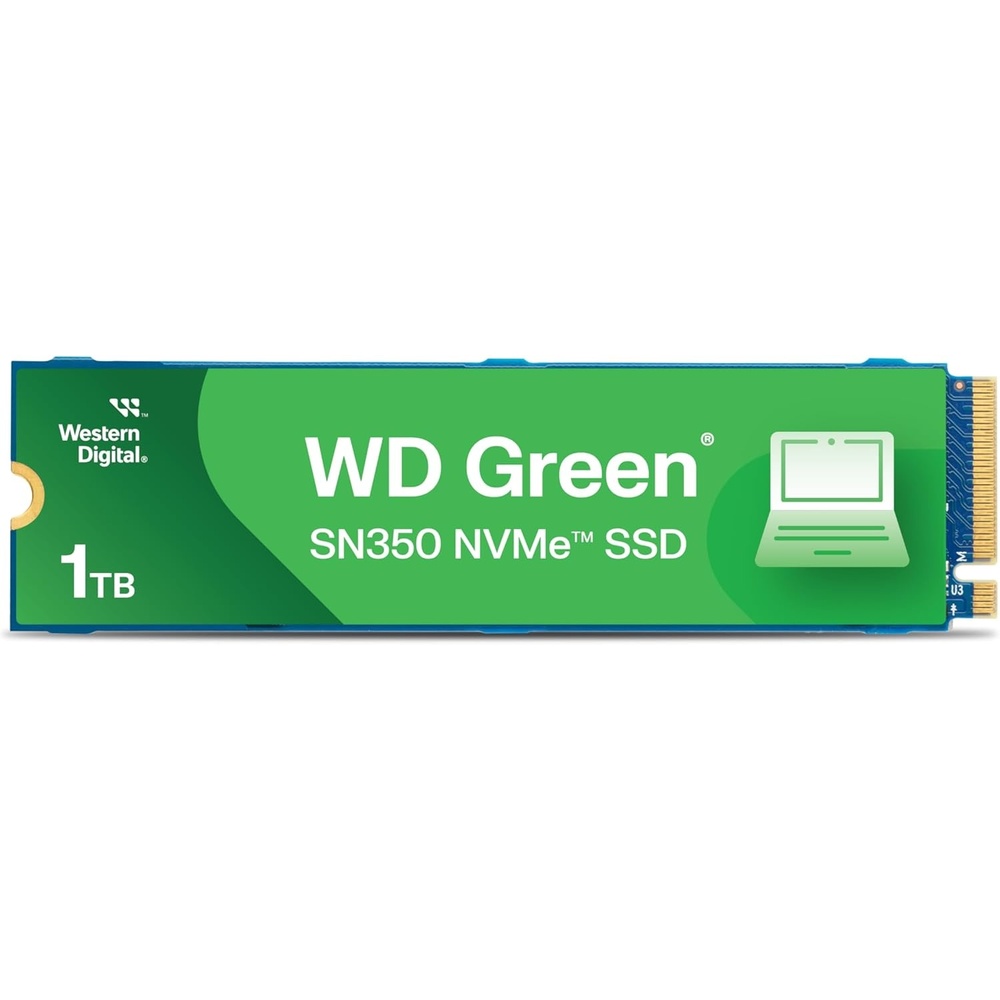 image:imageWestern Digital 2TB WD Green SN350 NVMe Internal SSD Solid State Drive Gen3 PCIe QLC M2 2280 Up to 3200 MBs WDS200T3G0C1TB