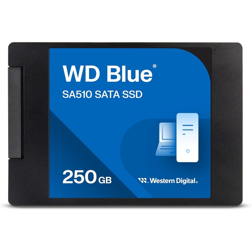 image:imageWestern Digital 500GB WD Blue SA510 SATA Internal Solid State Drive SSD  SATA III 6 Gbs 257mm Up to 560 MBs  WDS500G3B0A  Sata III 6GB per S 25in7mm Read Up to 560MB per S Write Up to 510MB per S 200 Tbw 5Year Warranty250GB